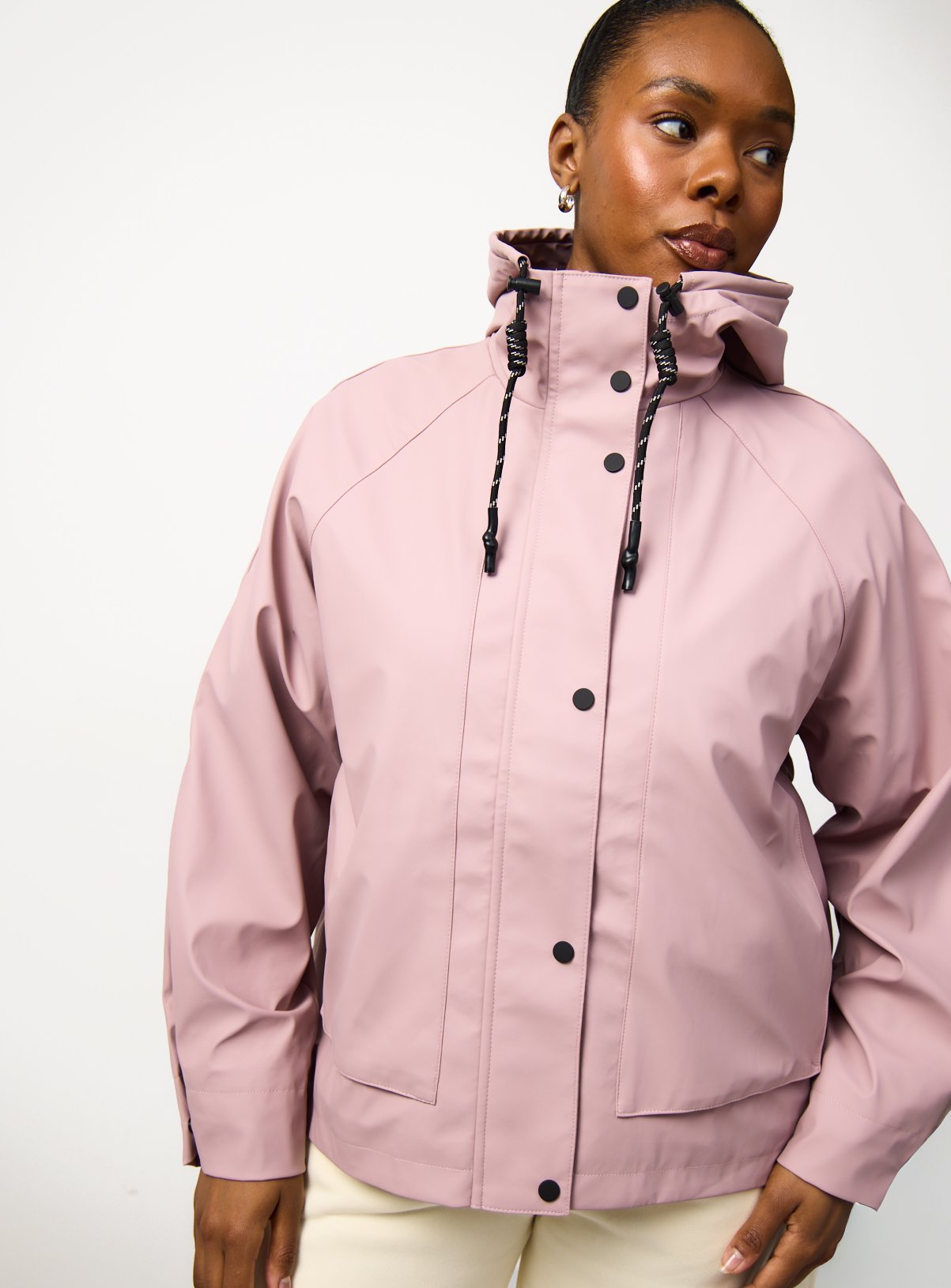 Rubber Hooded Raincoat 