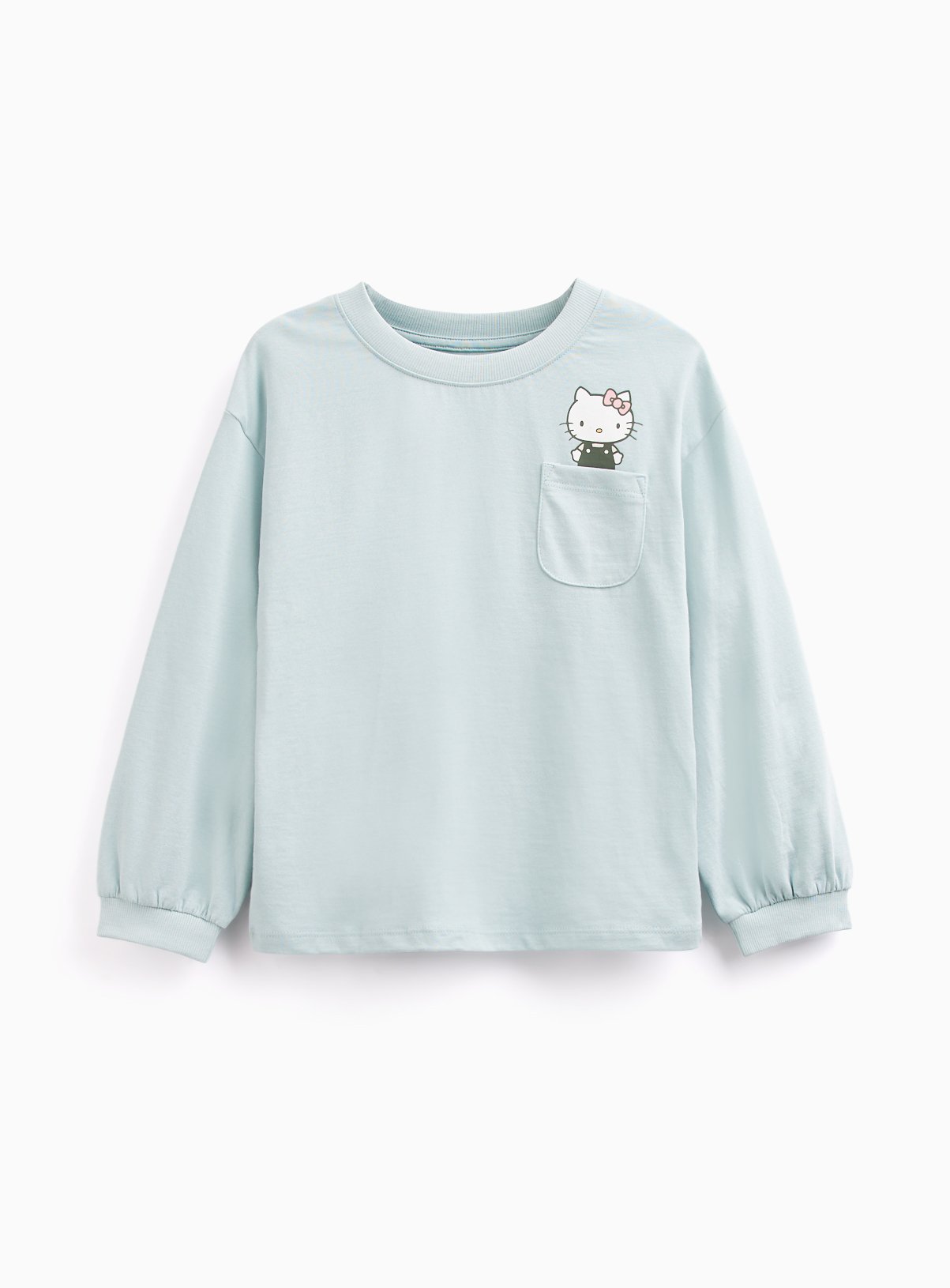 Green Pure Cotton Hello Kitty Crewneck Sweatshirt 7-8 years