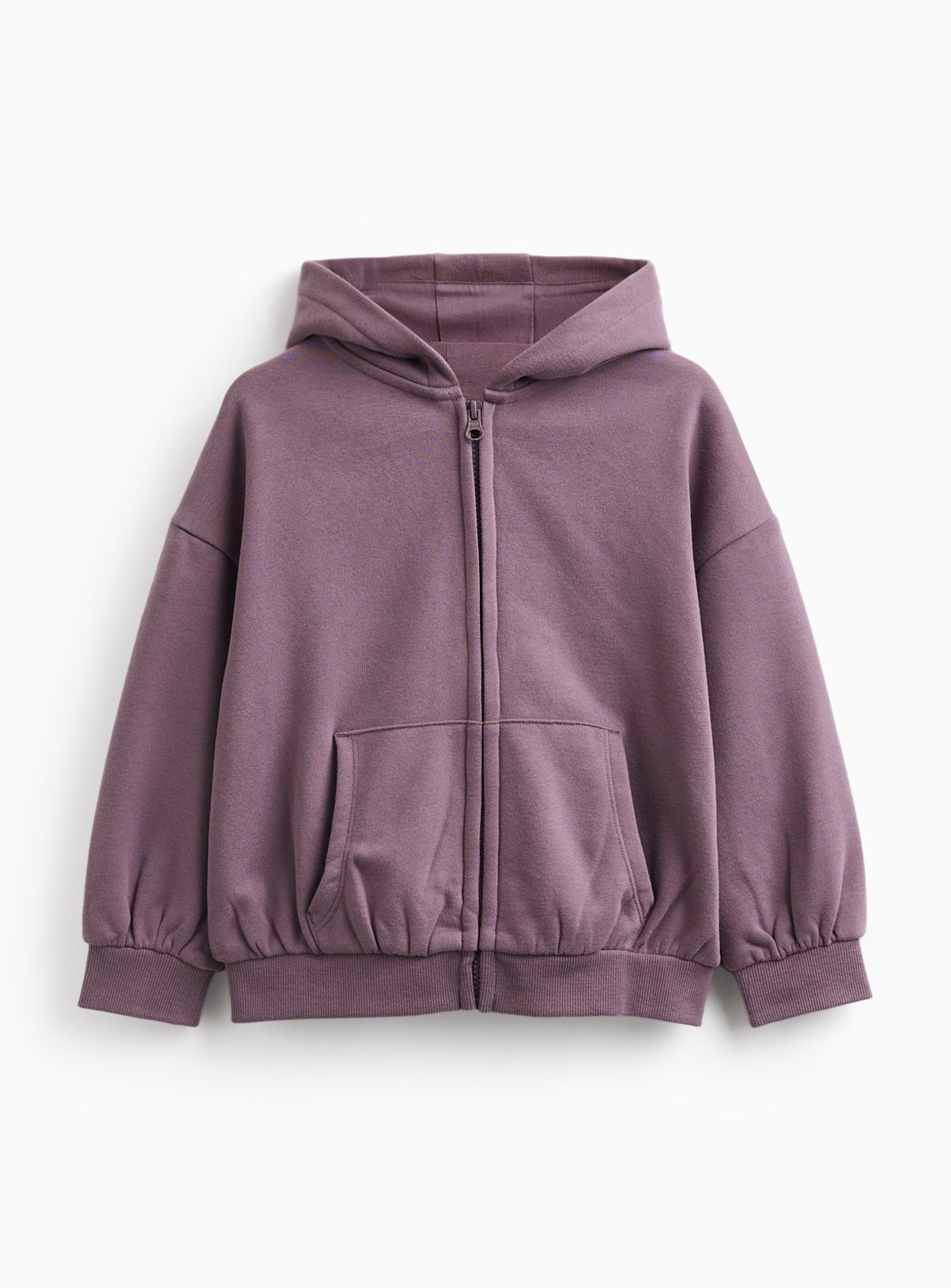 Purple Zip Through Hoodie  