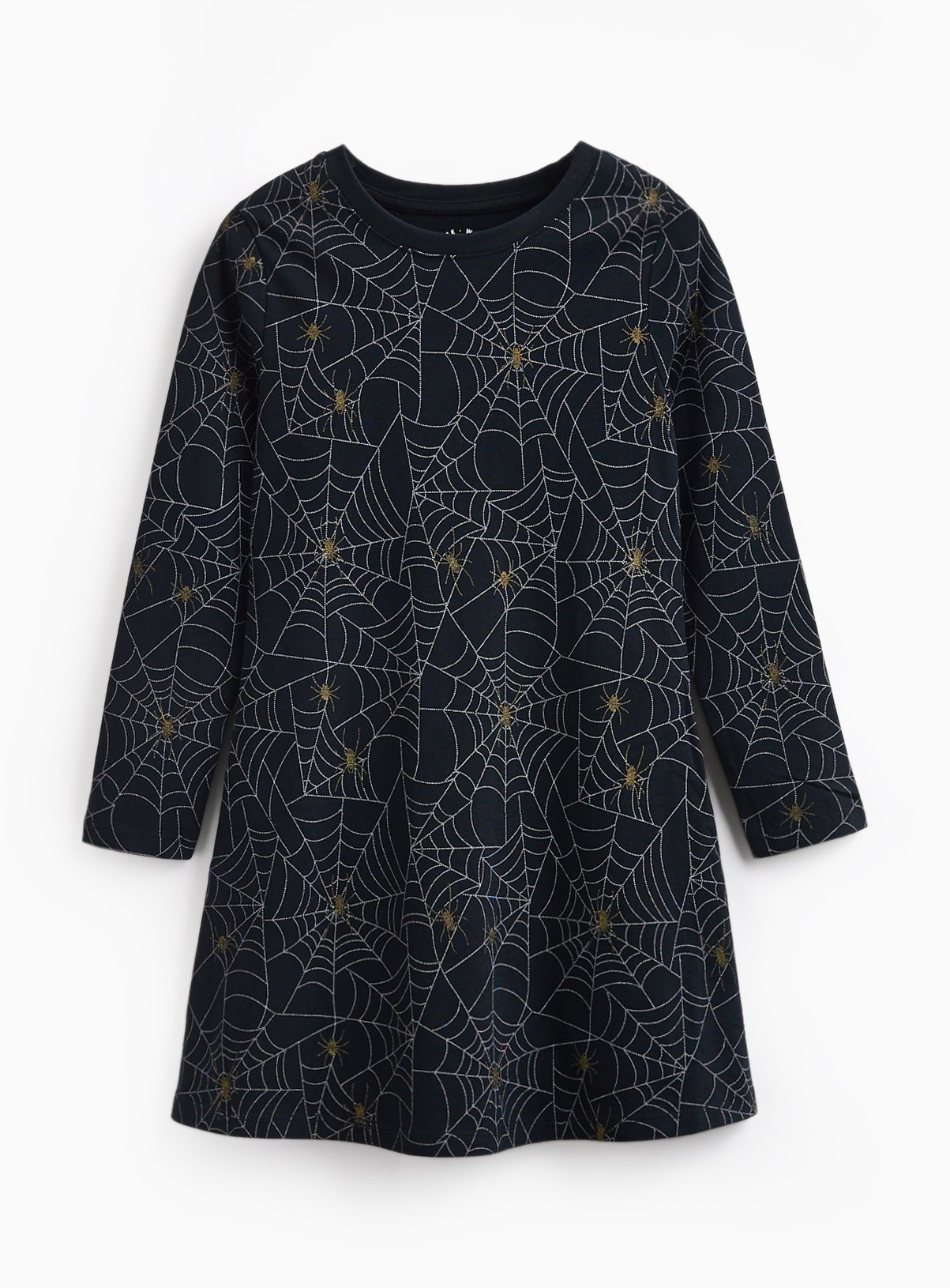 Halloween Black Printed Jersey Dress 