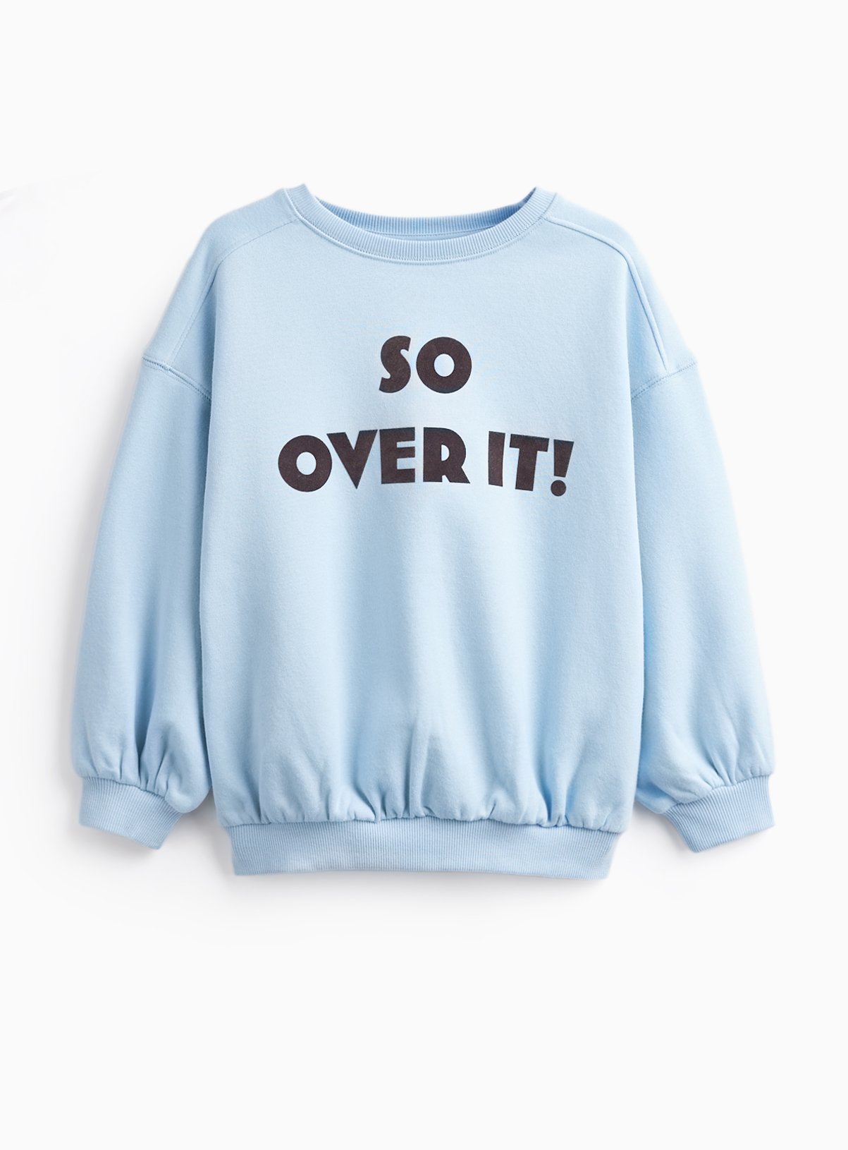 Blue So Over It Graphic Sweatshirt 10 years