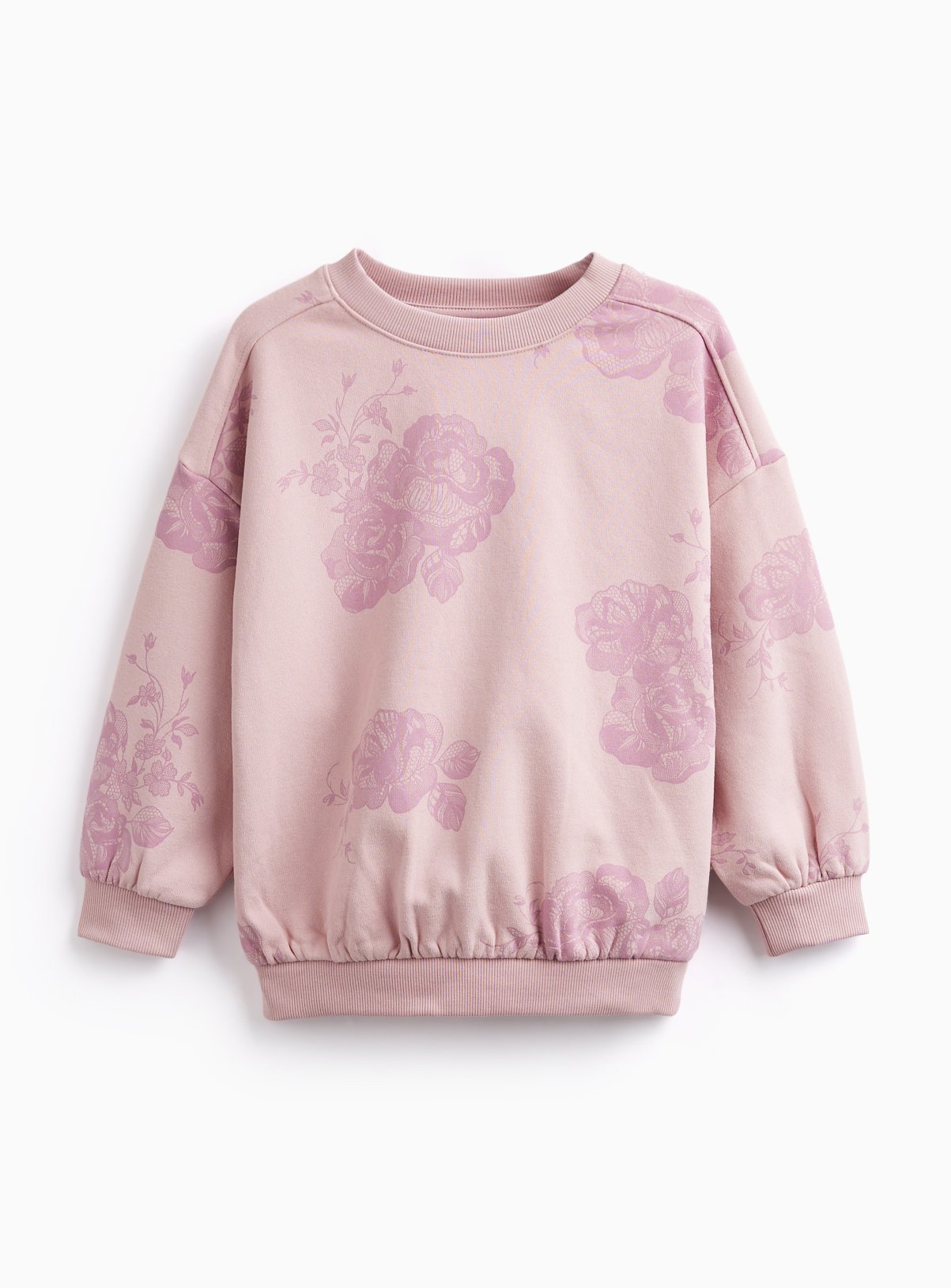 Pink Floral Print Sweatshirt 9 years