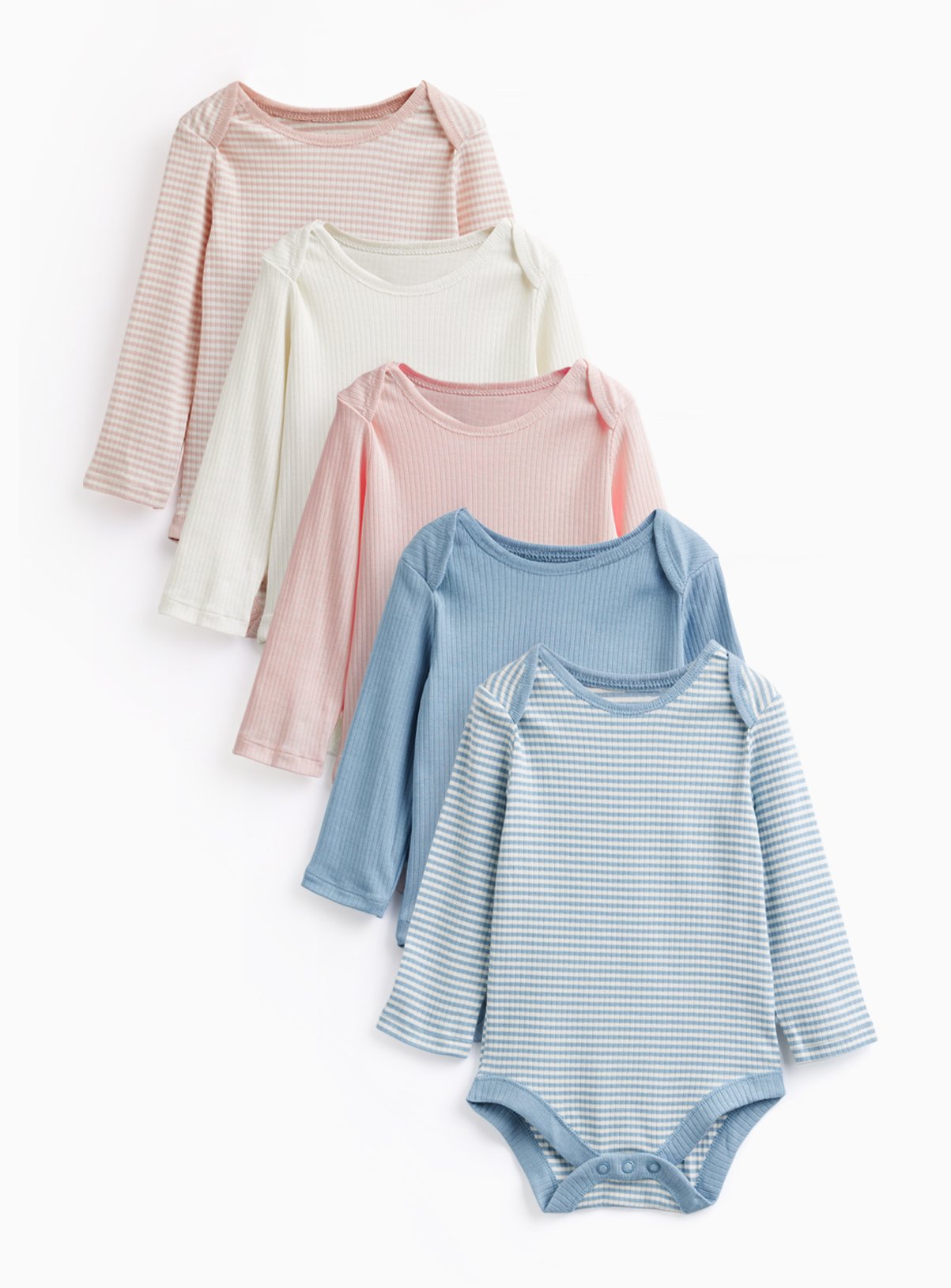 Long Sleeve Bodysuits 5 Pack 12-18 months