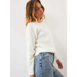 Raglan Sequin Embroidered Crew Neck Jumper