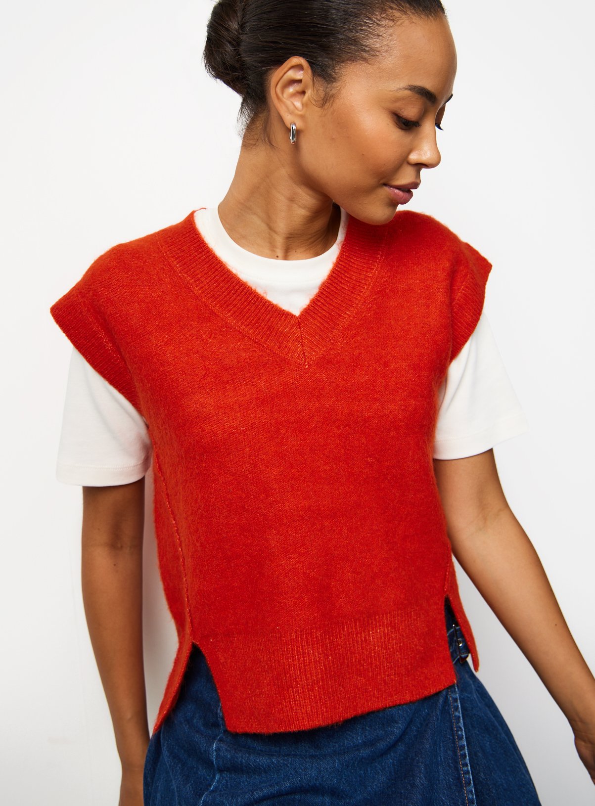 V Neck Knitted Vest 