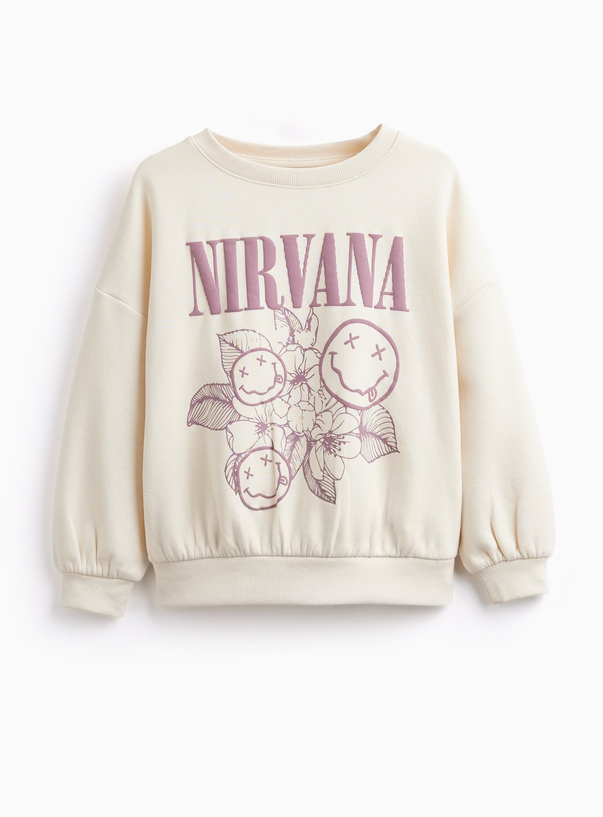 Cream Nirvana Graphic Sweatshirt 
