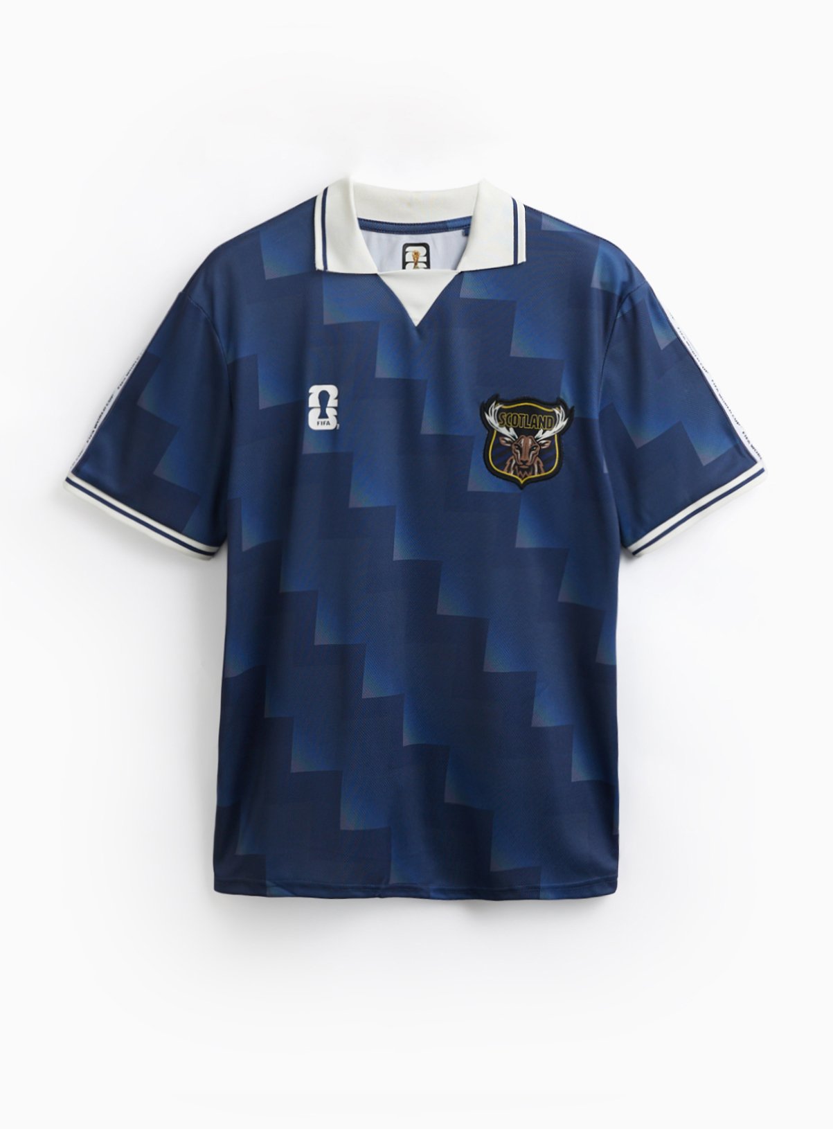 Blue Official FIFA Scotland Retro Football Polo Shirt 
