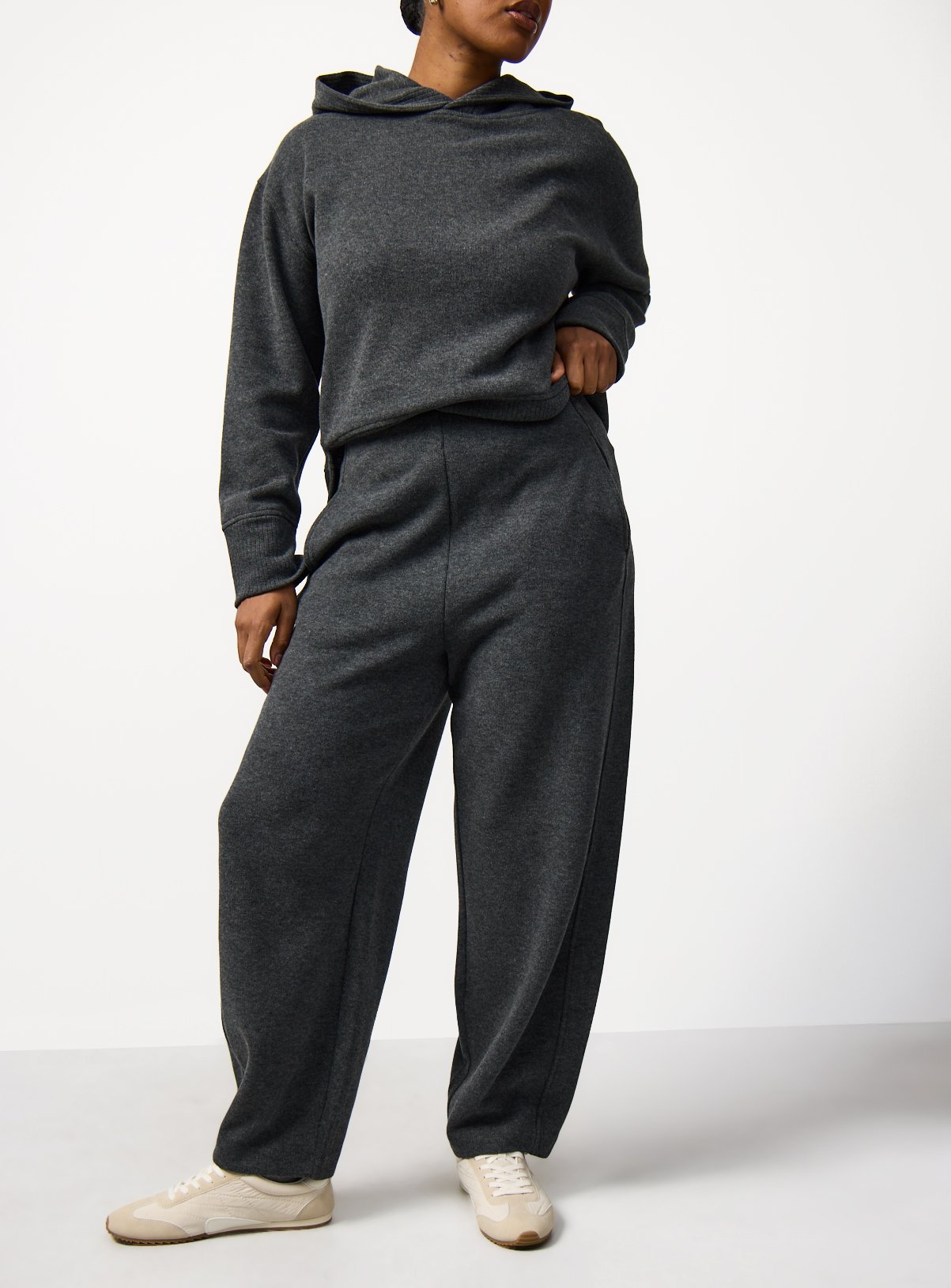 Soft Touch Barrel Leg Trousers 