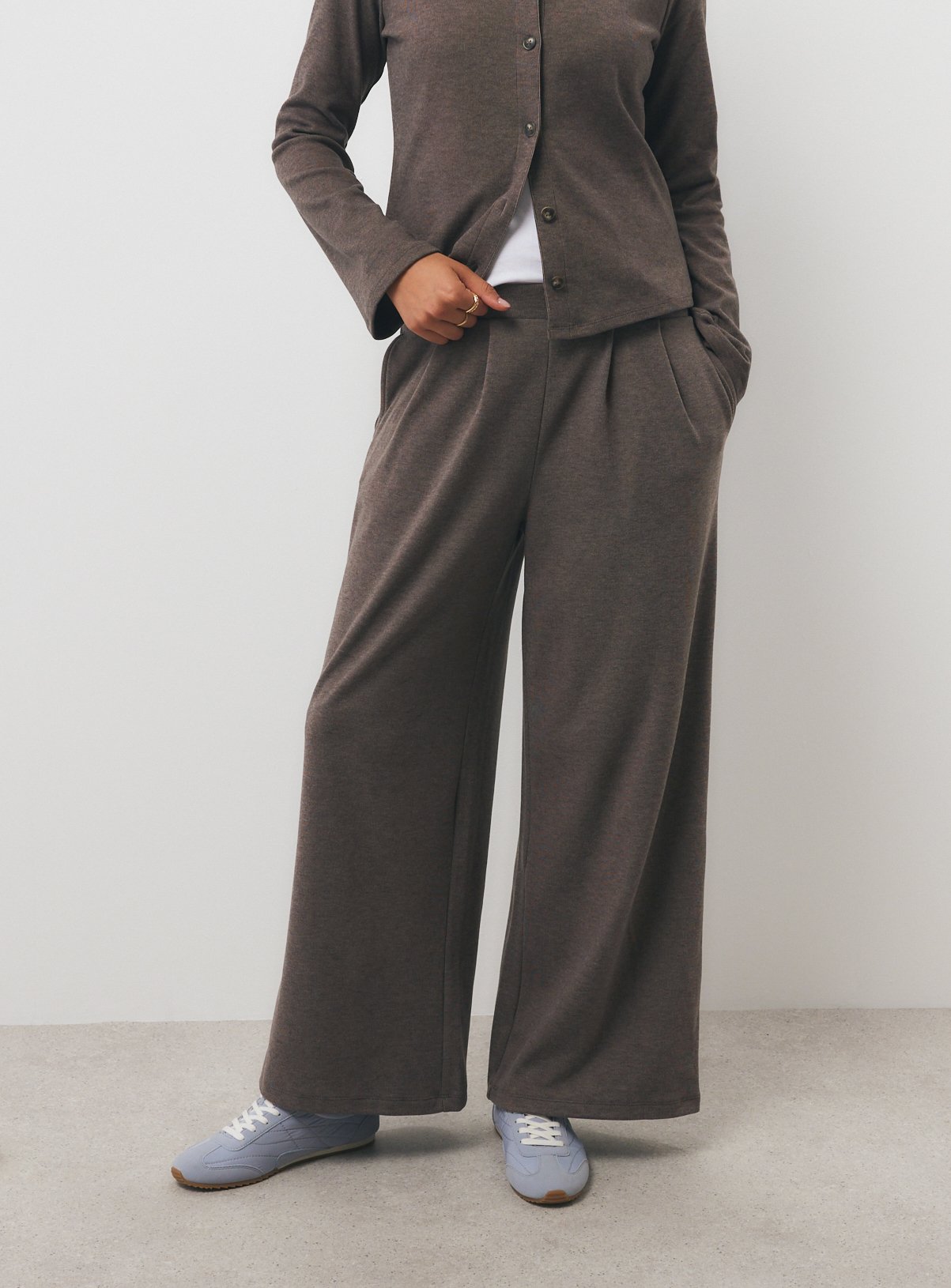 Soft Touch Wide Leg Co-ord Trousers 