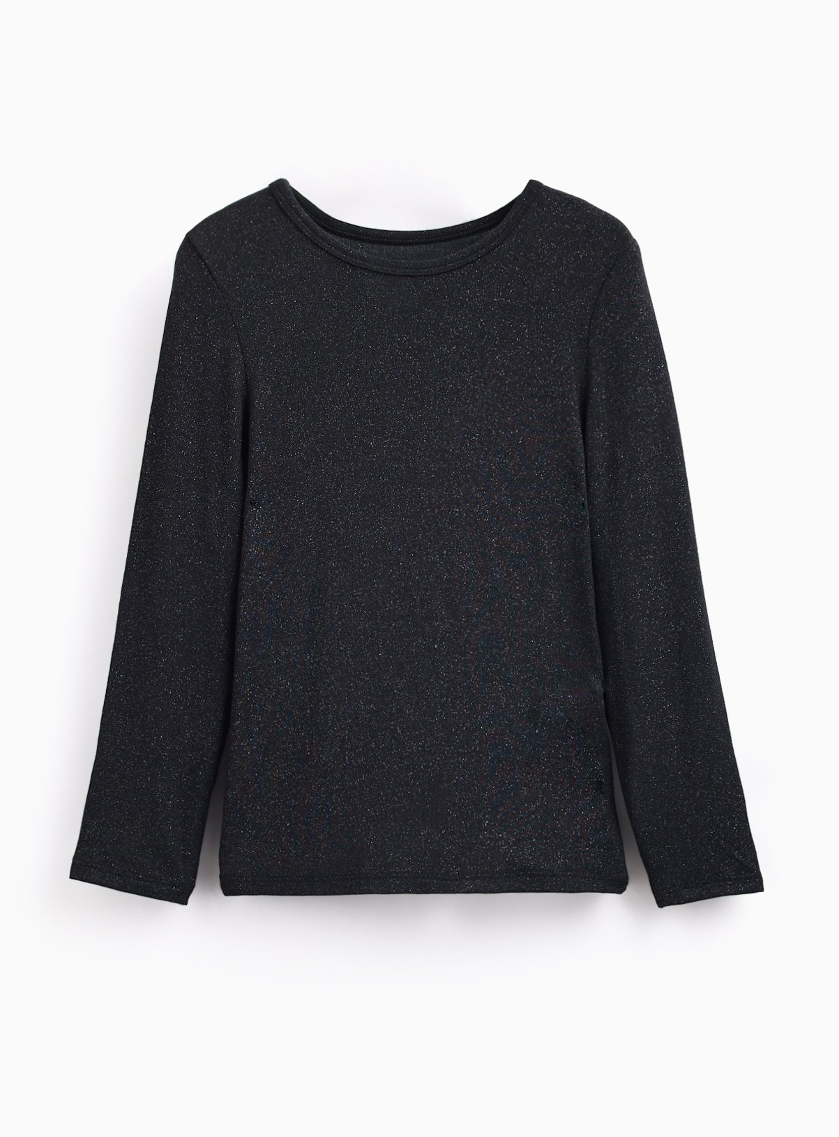 Black & Glitter Thermal Long-Sleeved Top 