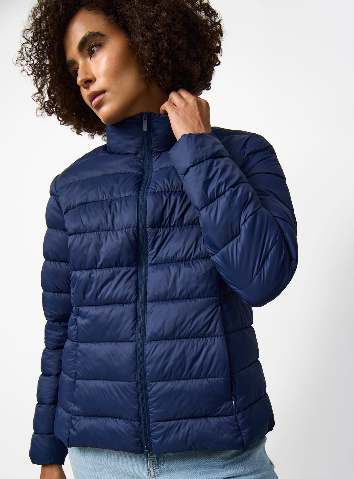 Padded Funnel Neckline Puffer Jacket 