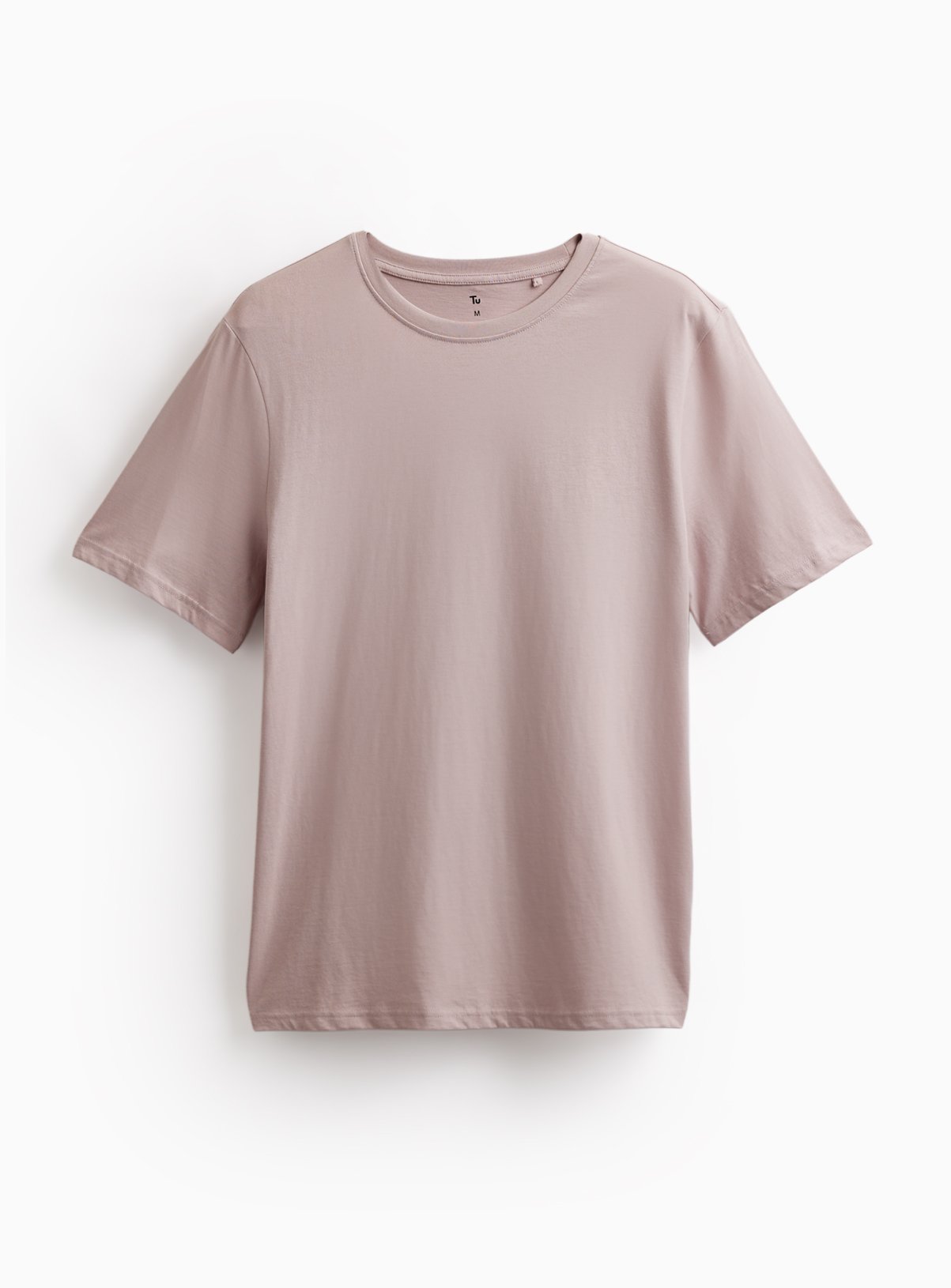 Light Pink Pure Cotton Regular Fit T-Shirt 
