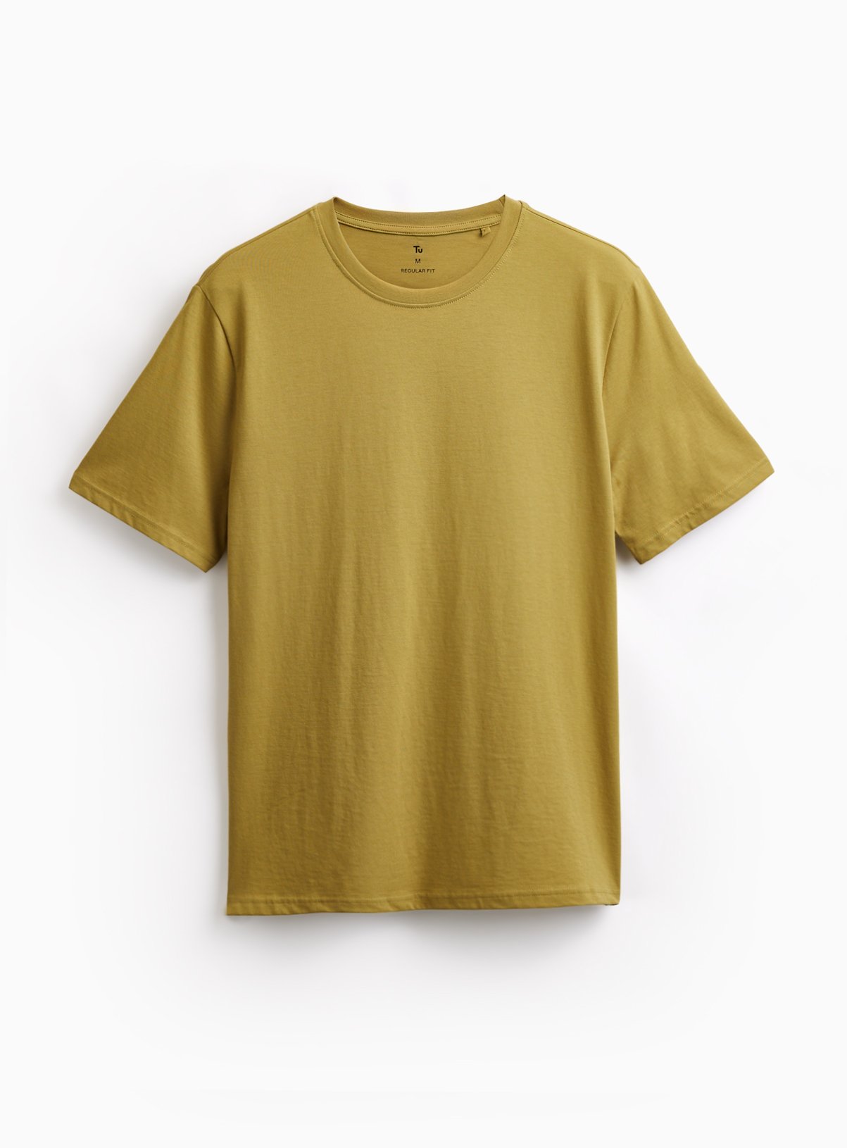 Yellow Pure Cotton Regular Fit T-Shirt 