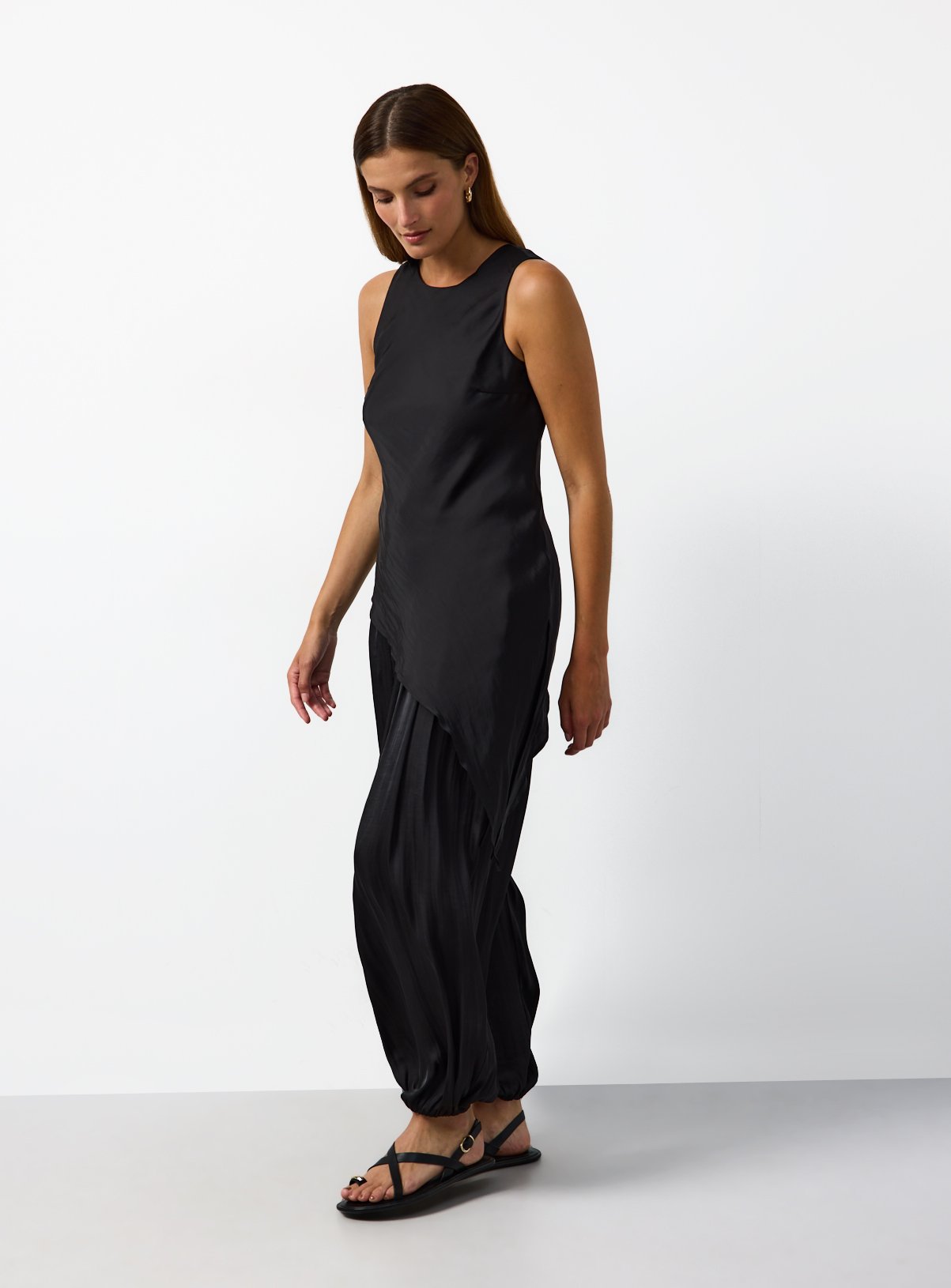 Satin Balloon Leg Co-ord Trousers 