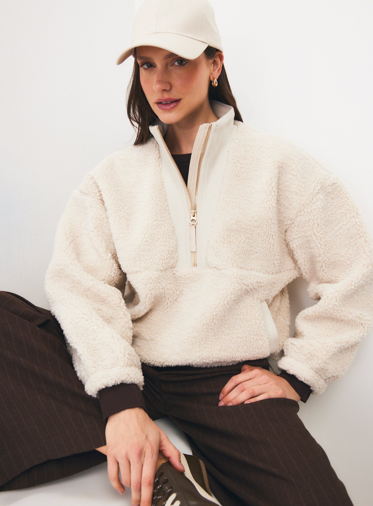 Borg Fleece Half-Zip Jacket 