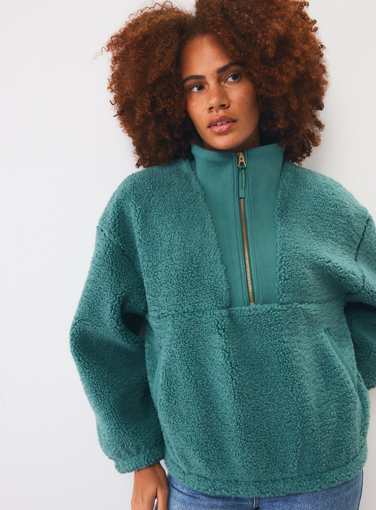Borg Fleece Half-Zip Jacket 