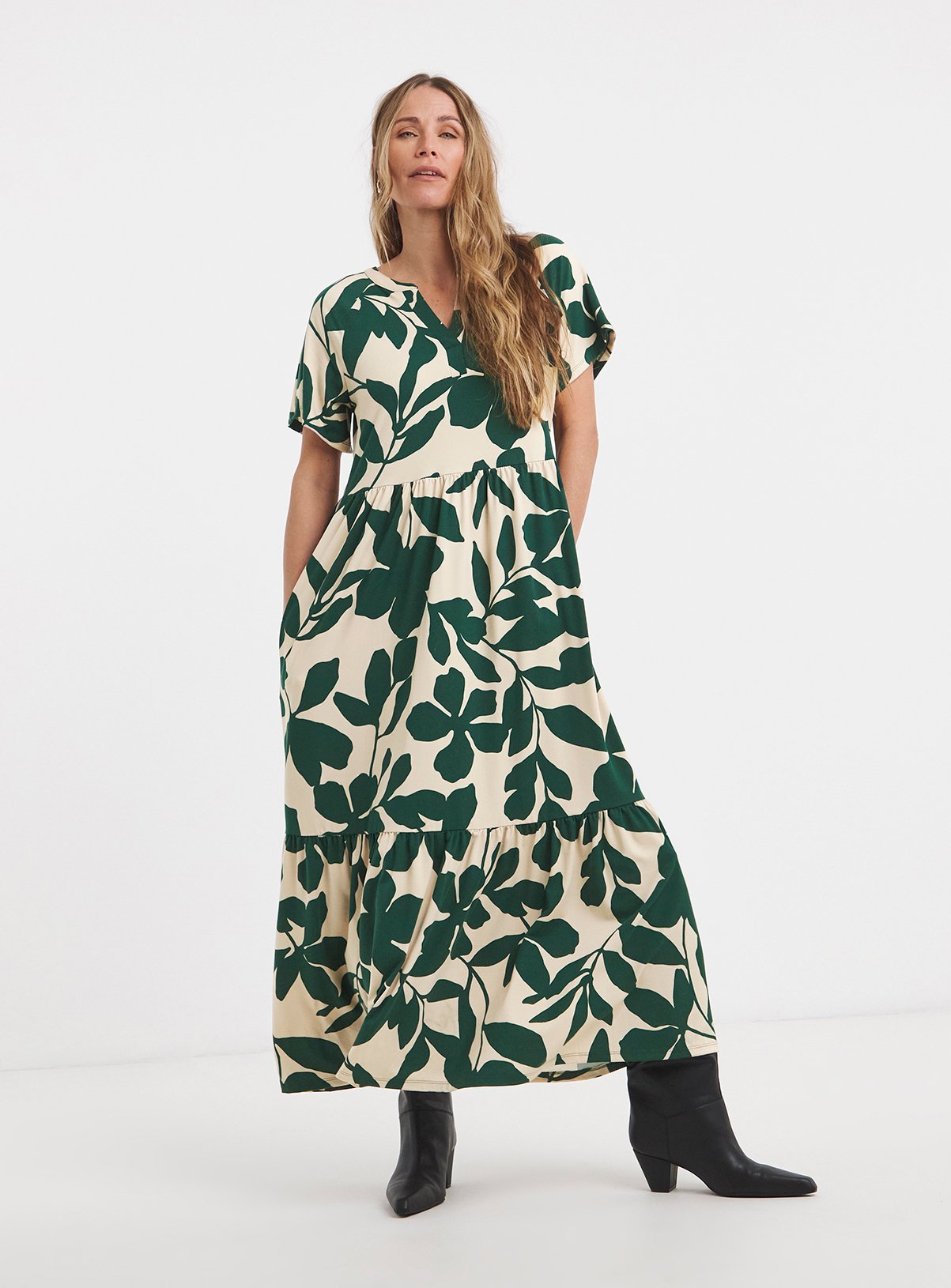 JD WILLIAMS Soft Touch Notch Neck Maxi Dress 24