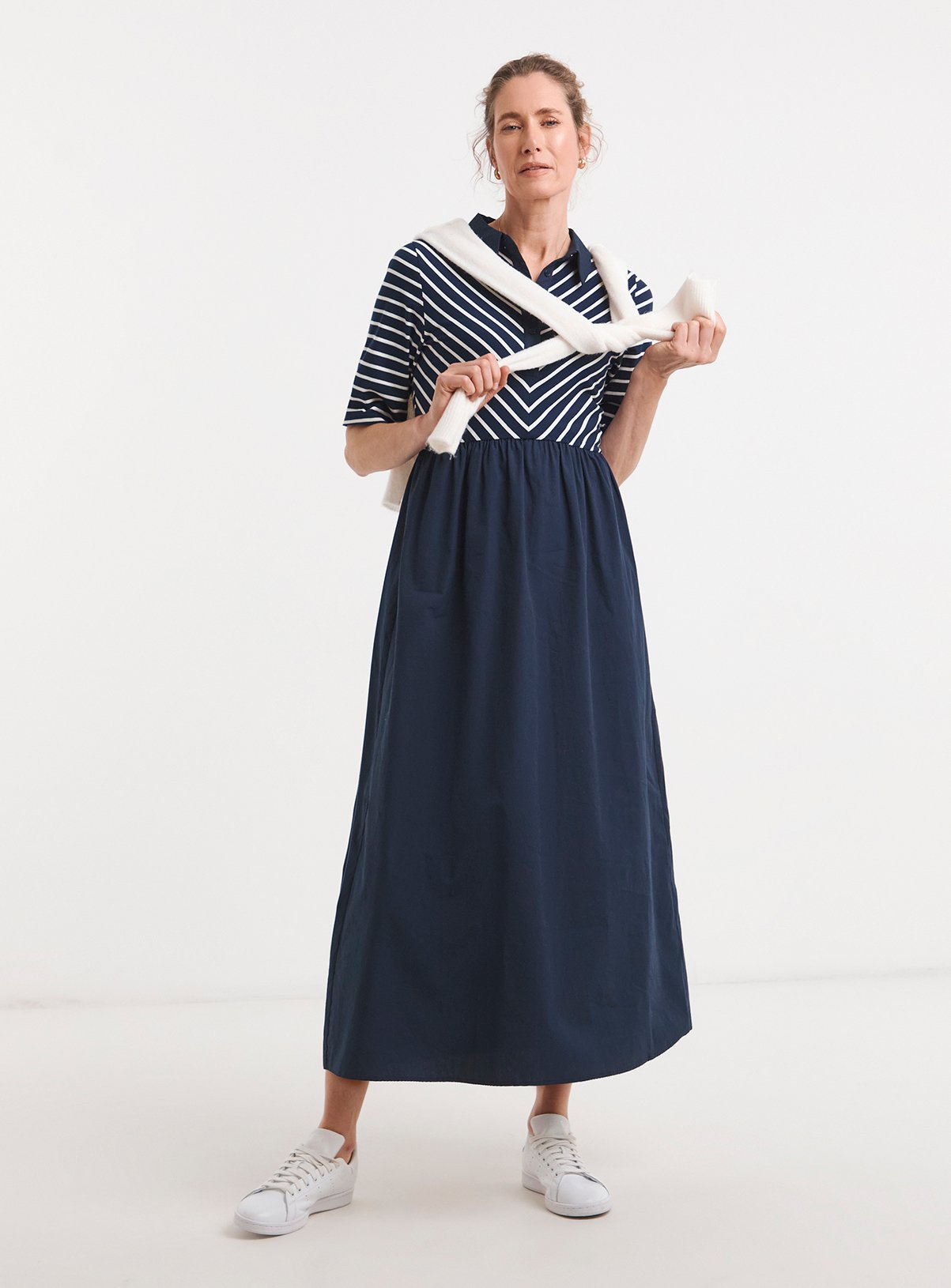 JD WILLIAMS Stripe Rib 2 In 1 Dress 