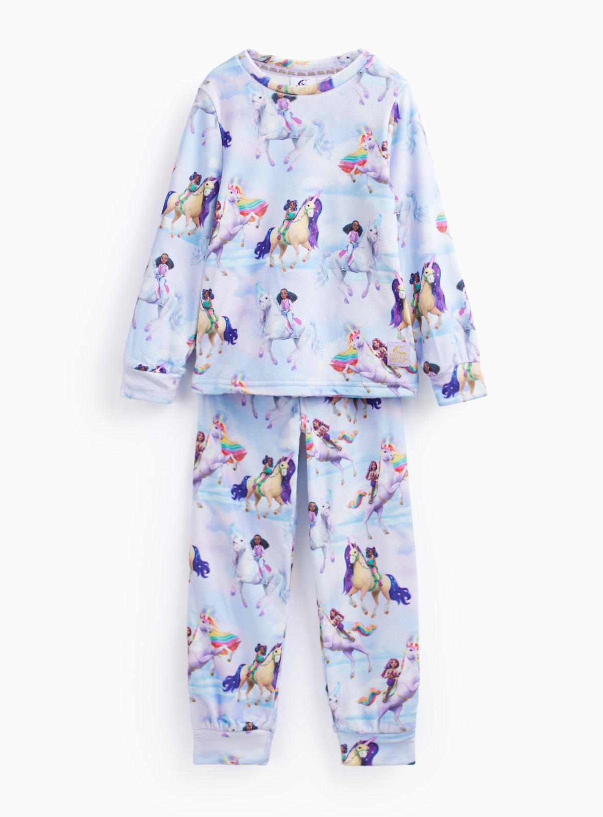 Purple Unicorn Academy Repeat Print Pyjama Set 