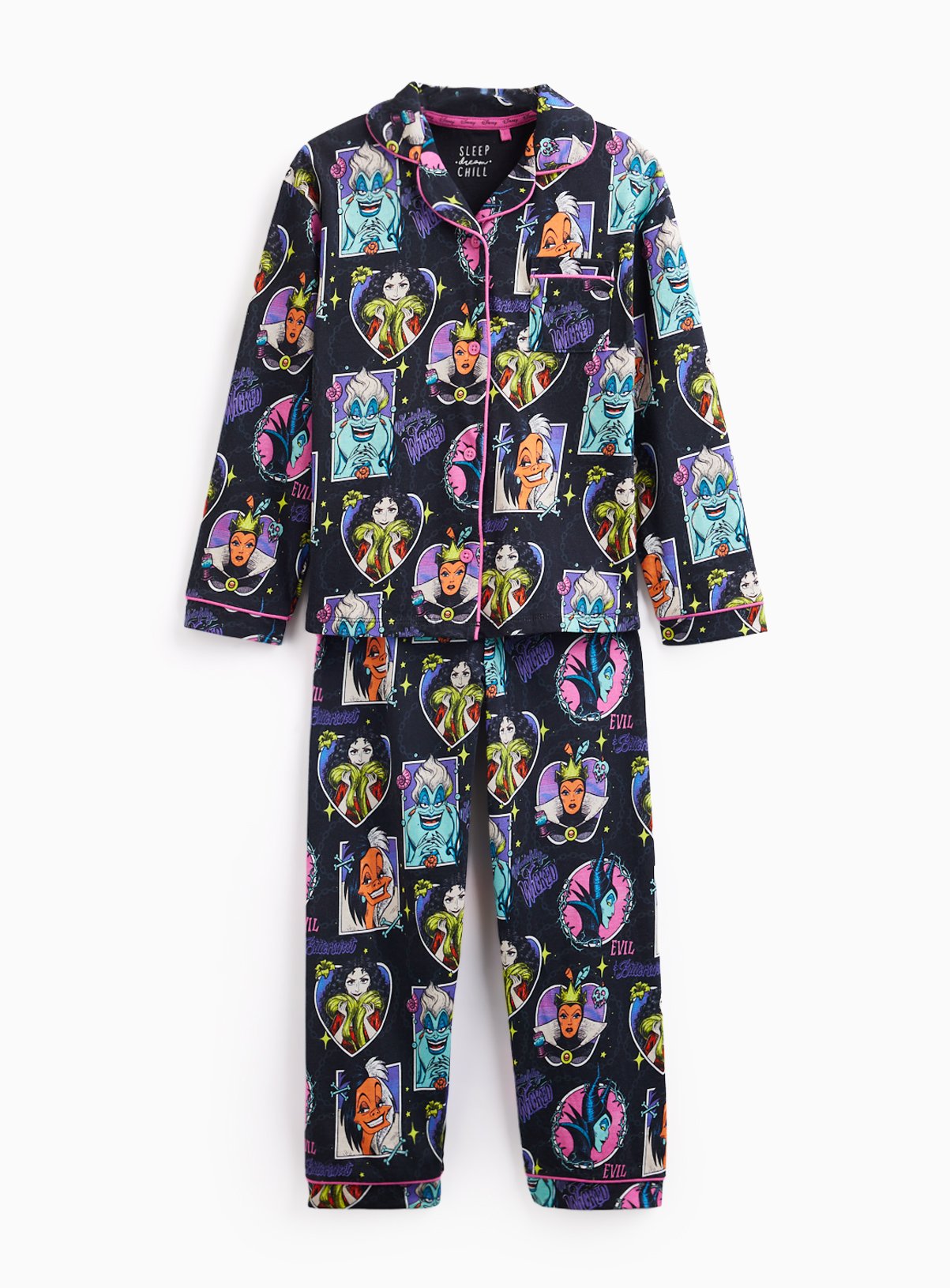 Disney Villains Traditional Jersey Pyjamas 