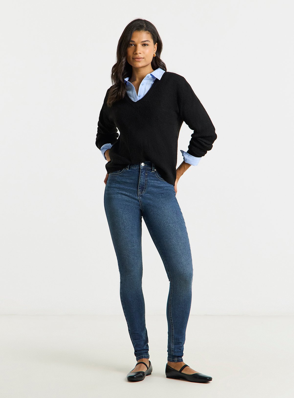 SIMPLY BE Vintage Blue 24/7 Skinny Jean 