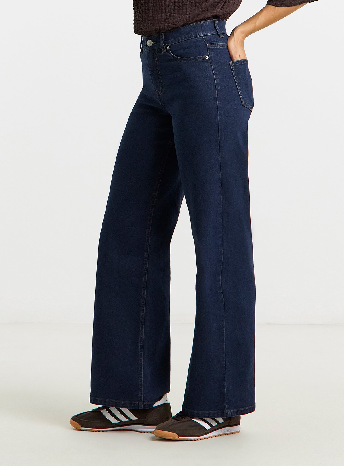 SIMPLY BE Indigo 24/7 Wide Leg Jeans 