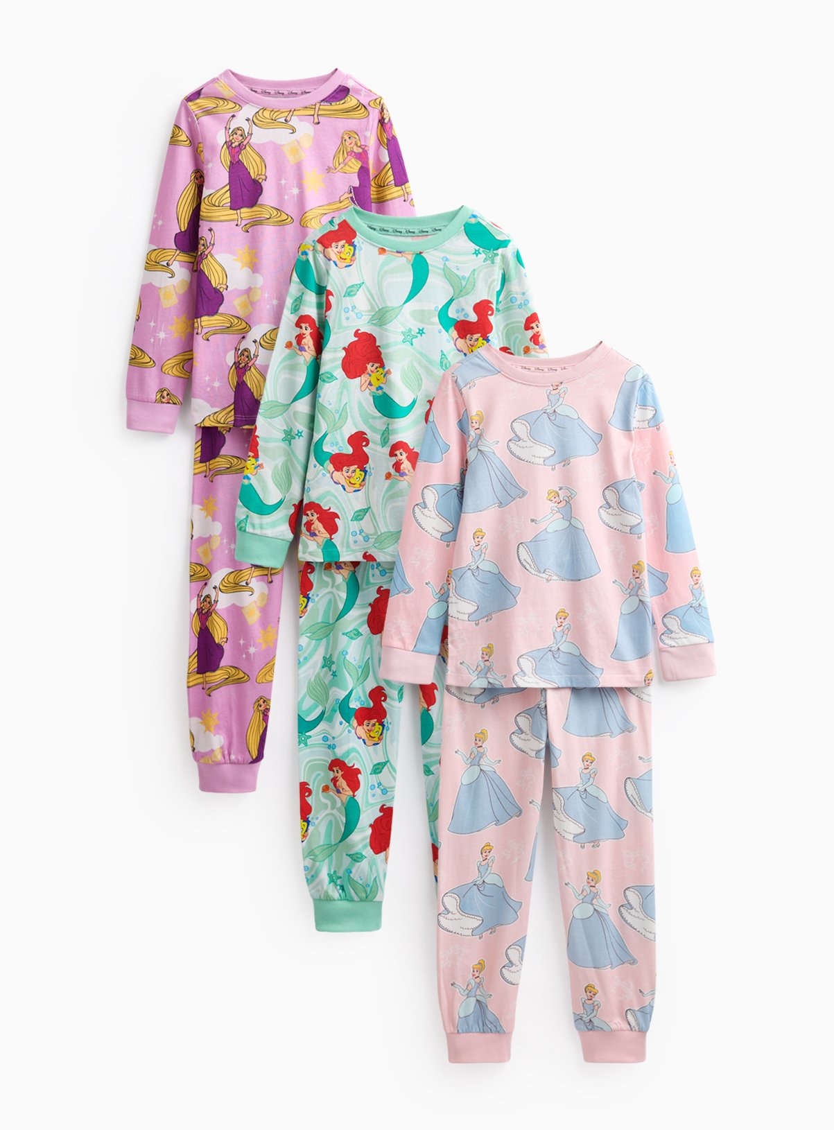 Disney Princess Pyjamas 3 Pack 
