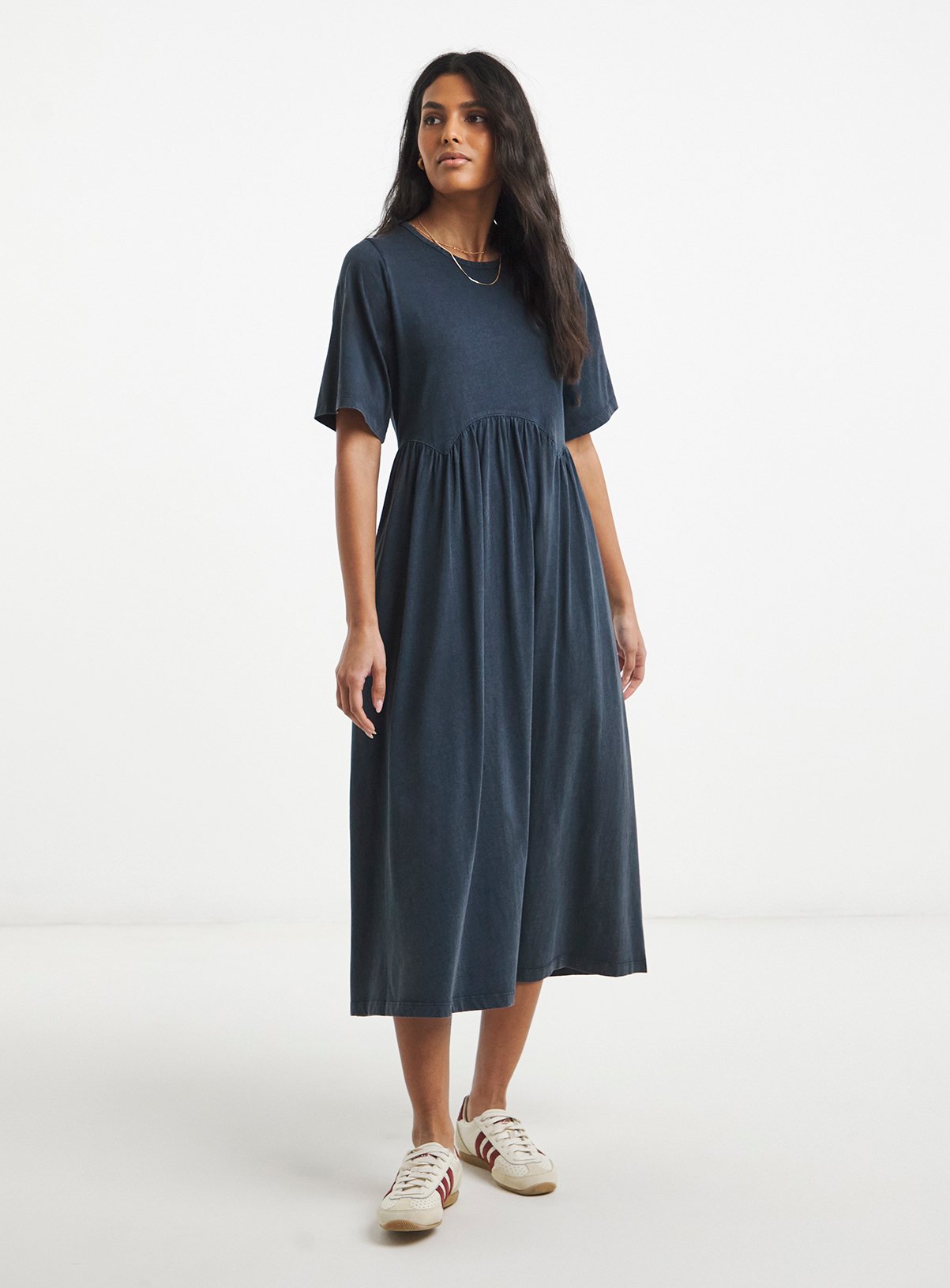 SIMPLY BE Acid Wash Boxy Sleeve Midi Dress 24