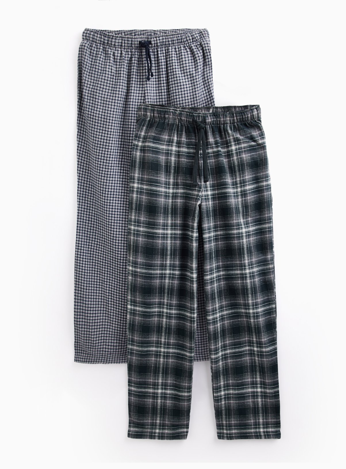 2 Pack Brushed Cotton Pyjama Bottoms 