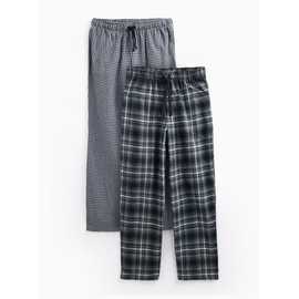 2 Pack Brushed Cotton Pyjama Bottoms