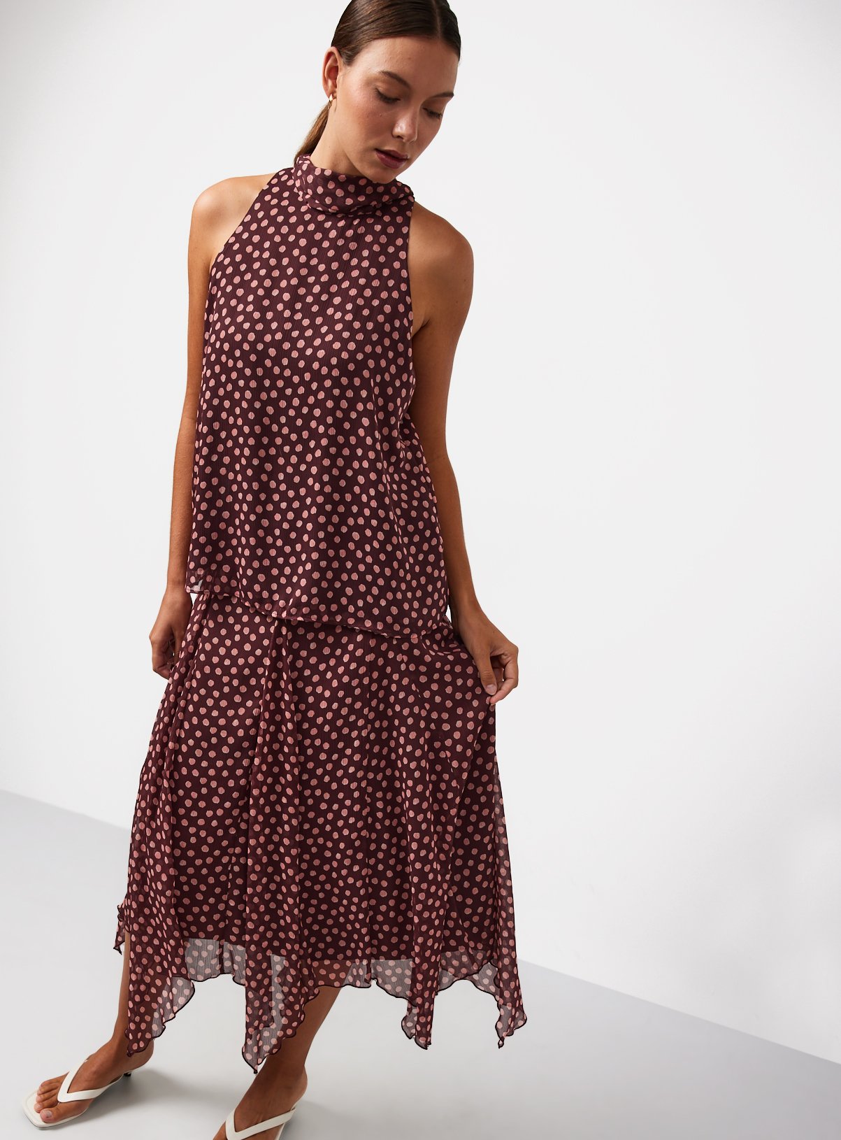 Pink Polka Dot Co-ord Halter Top 12