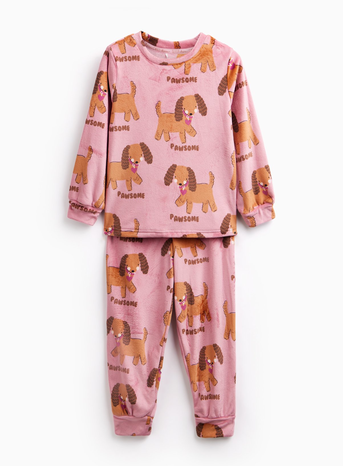 Pink Slinky Sausage Dog 2-Piece Pyjama Set 