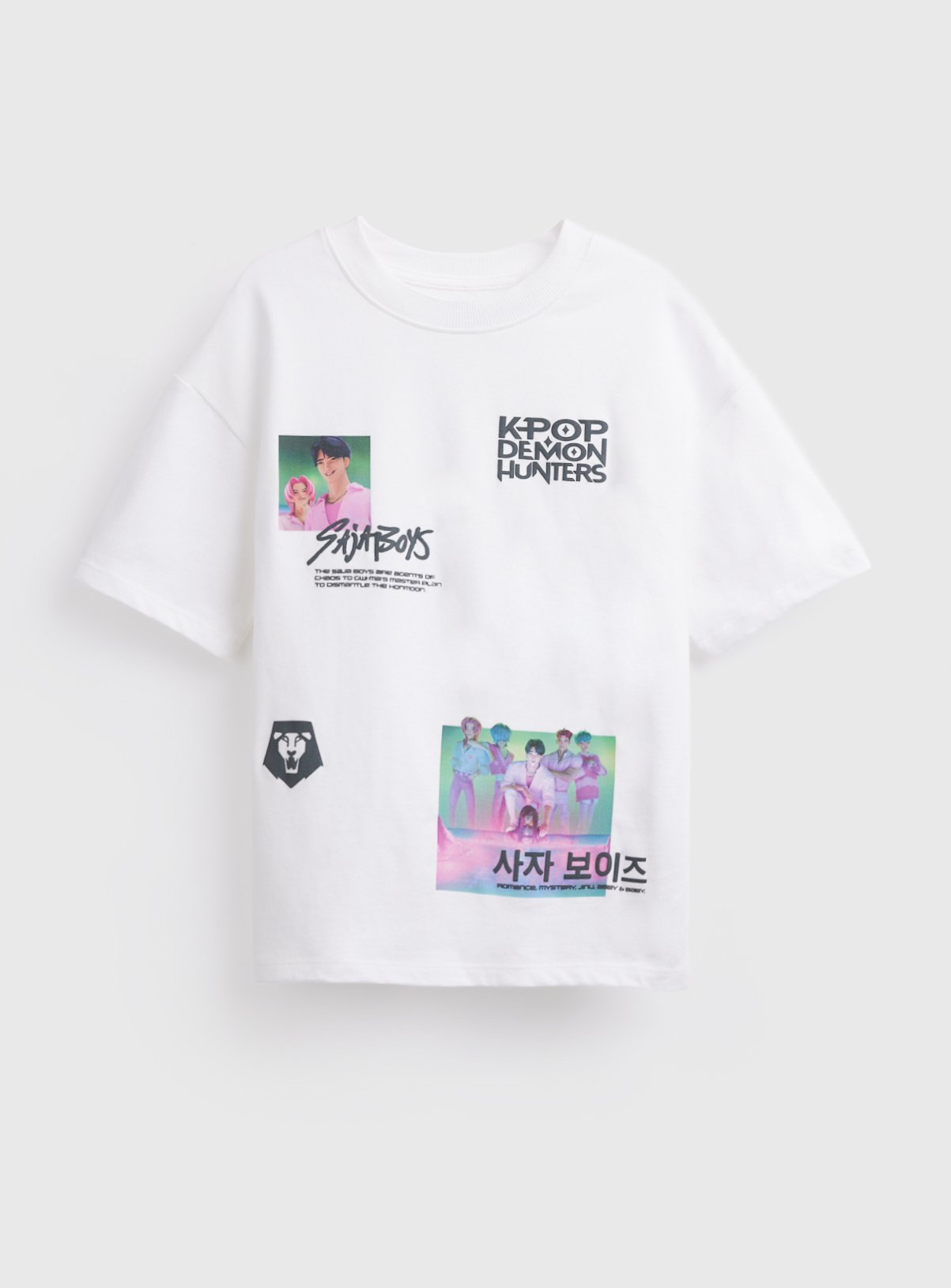White KPop Demon Hunters Graphic T-Shirt