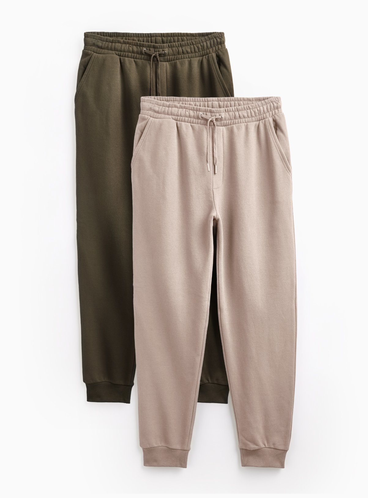 Stone & Khaki Regular Jersey Joggers 2 Pack 