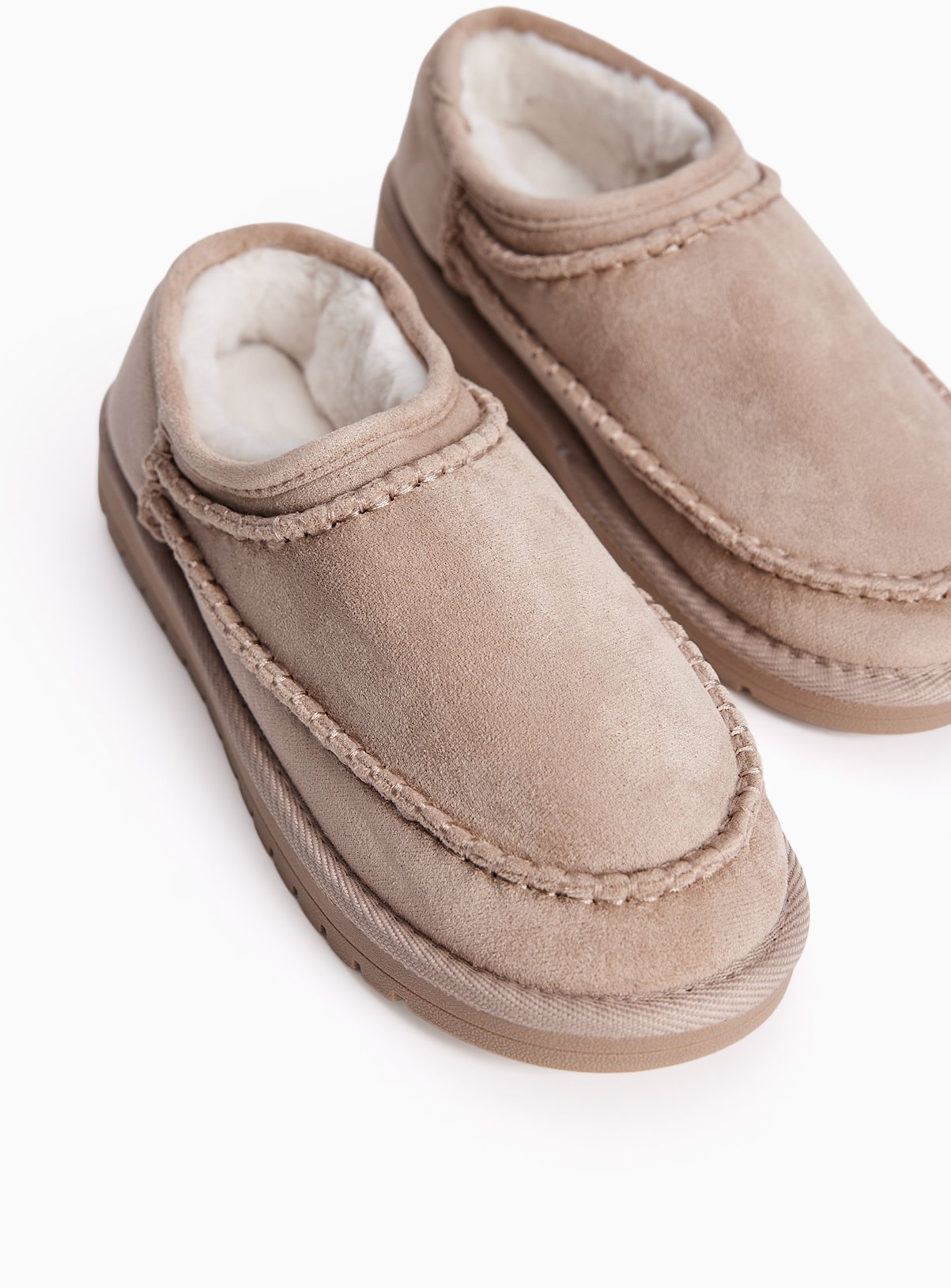 Seam Detail Short Boot Slippers 