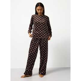 Brown Polka Dot Slinky Pyjamas