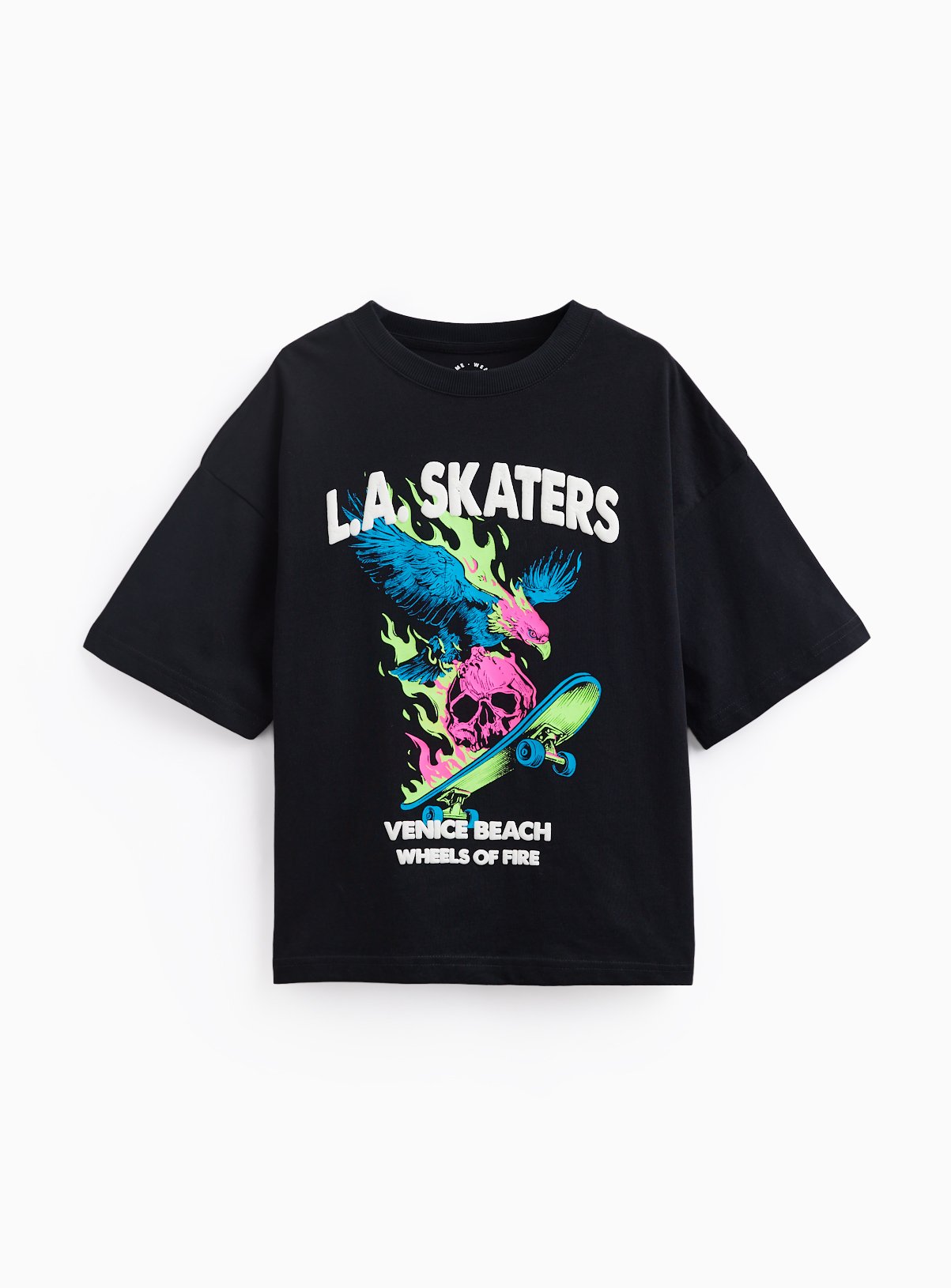 Black Skater Graphic T-Shirt 11 years