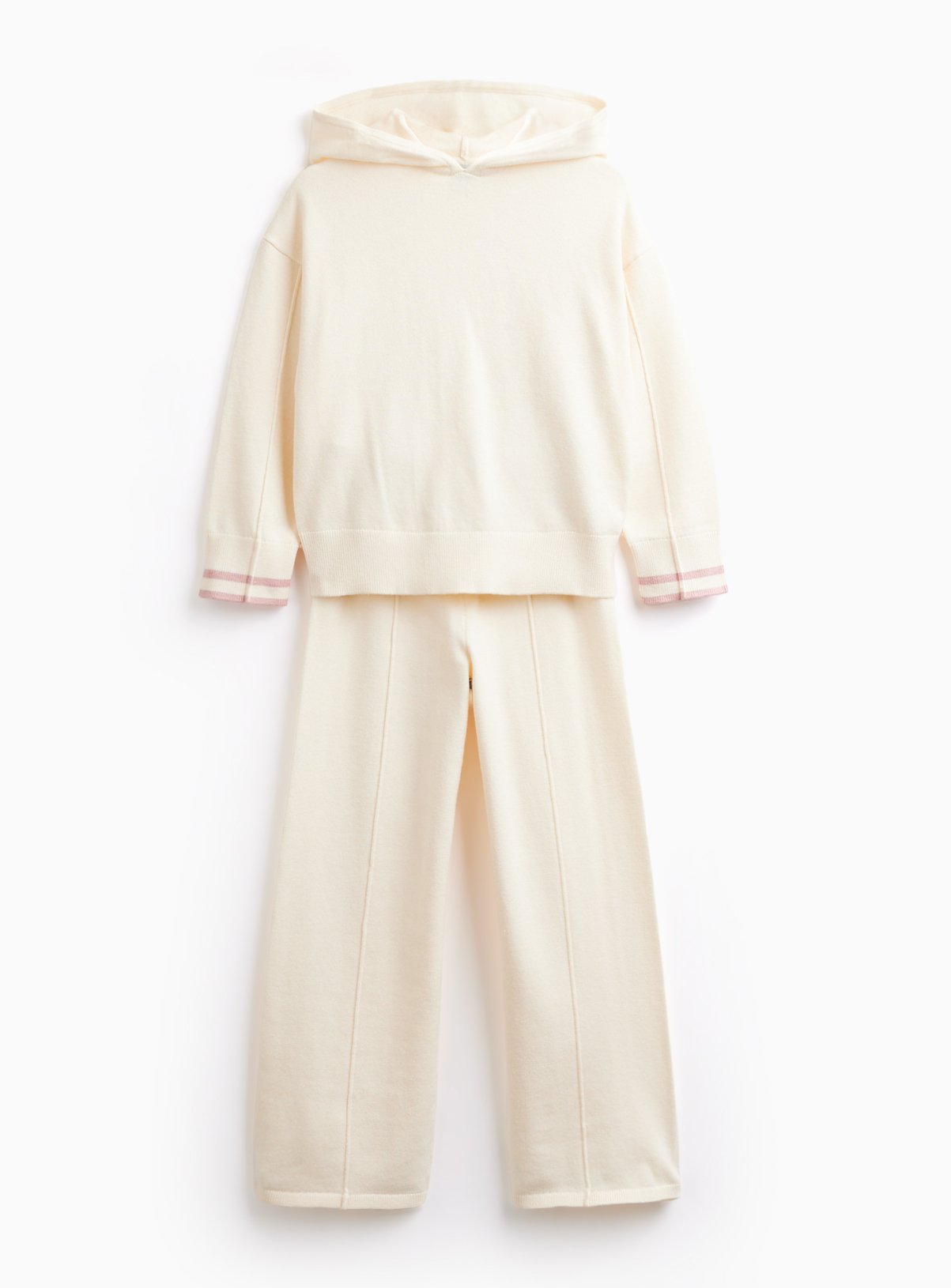 Cream Knitted Hoodie & Trouser Set 6 years