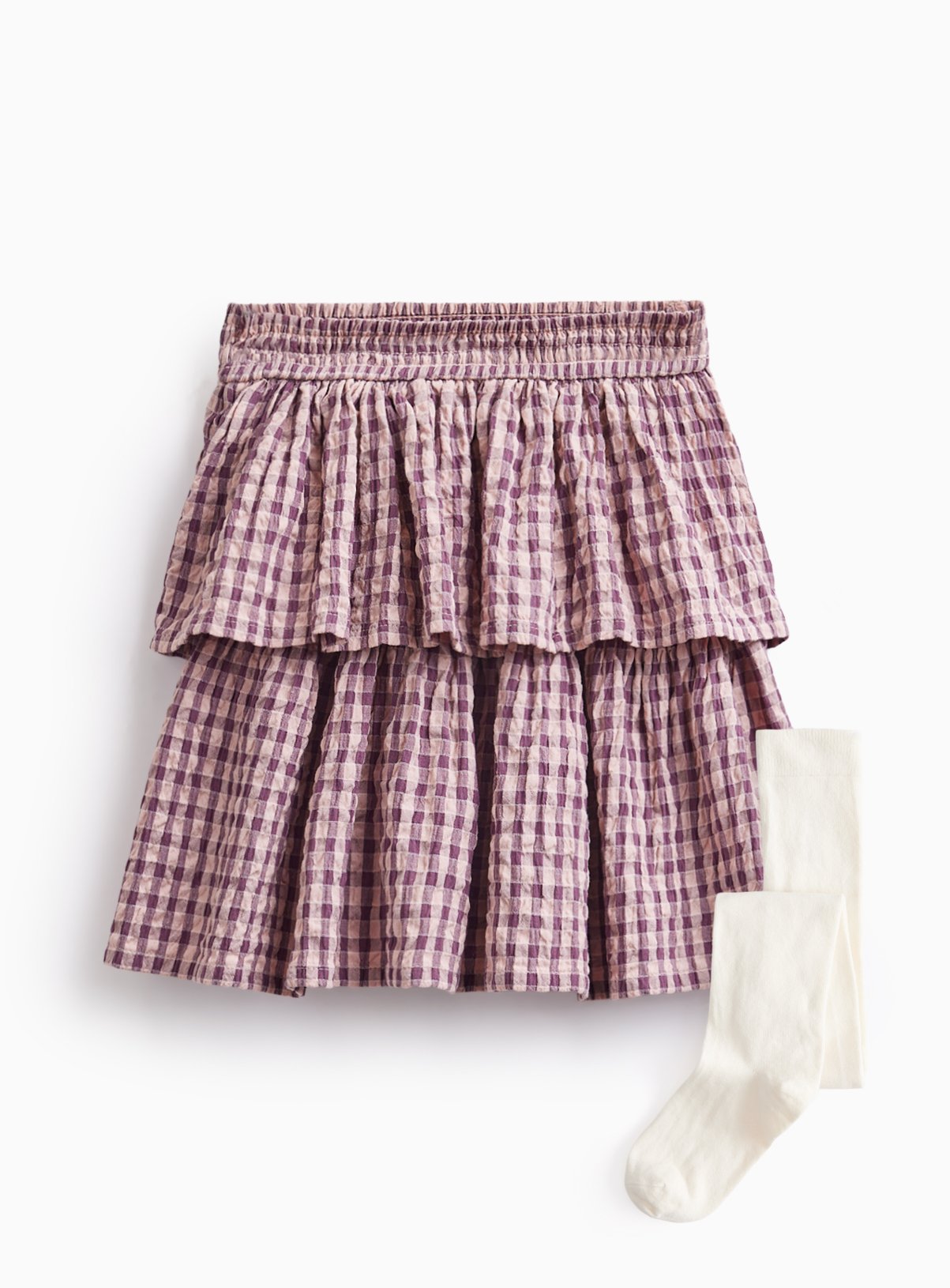 Check Rara Skirt & Tights Set 