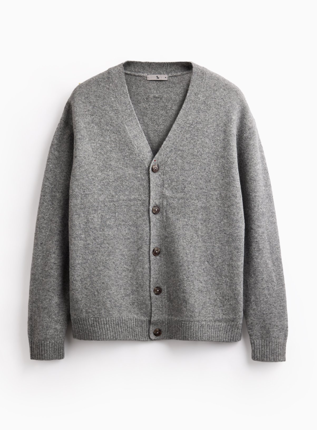 Relaxed V-Front Marl Cardigan 