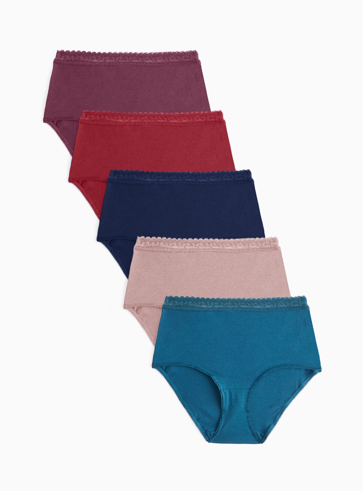 Lace Trim  Briefs 5-Pack 