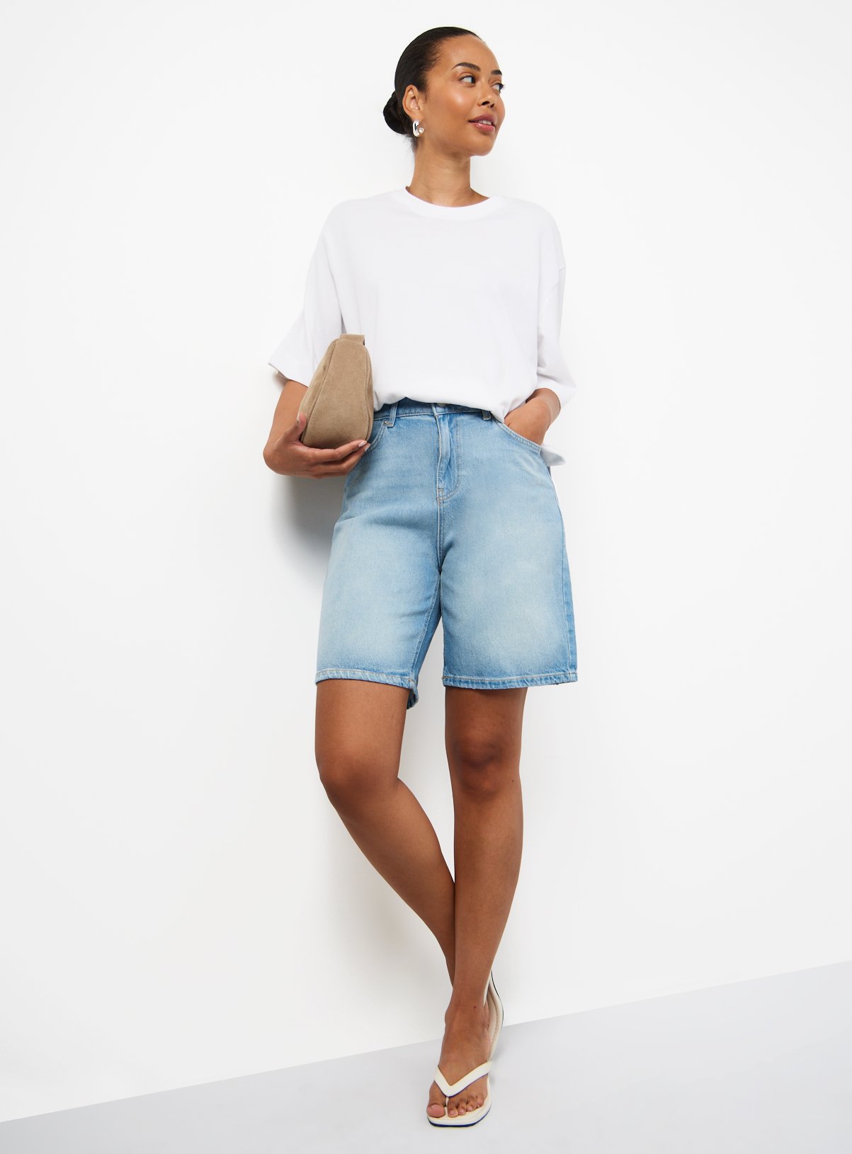 Denim Bermuda Shorts 