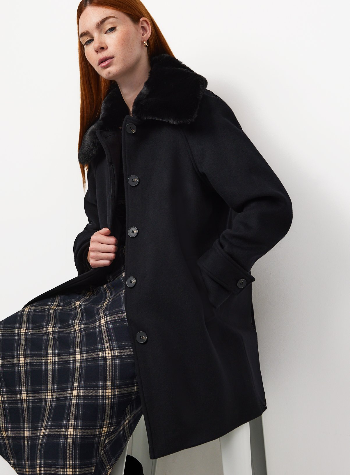Wool-Rich Car Coat 