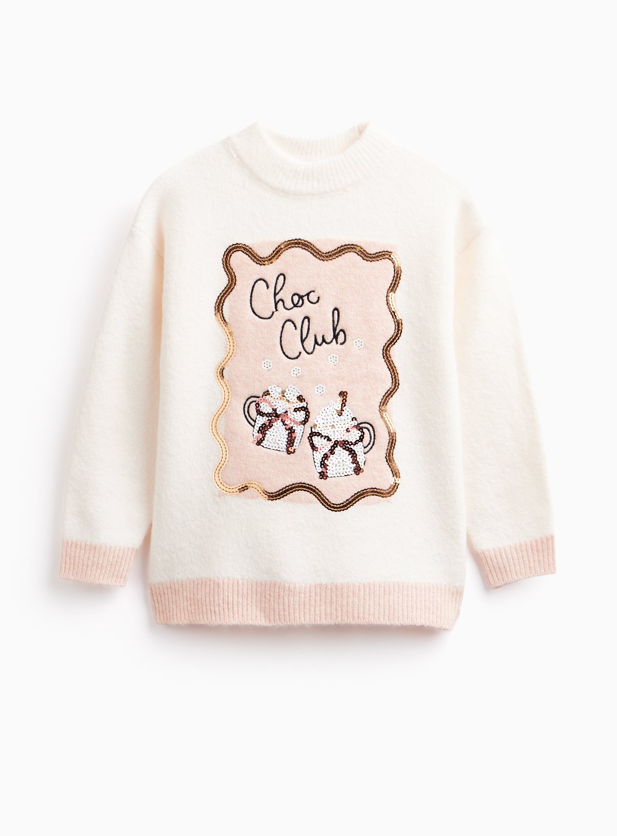 Pink & Cream Cocoa Club Jumper 