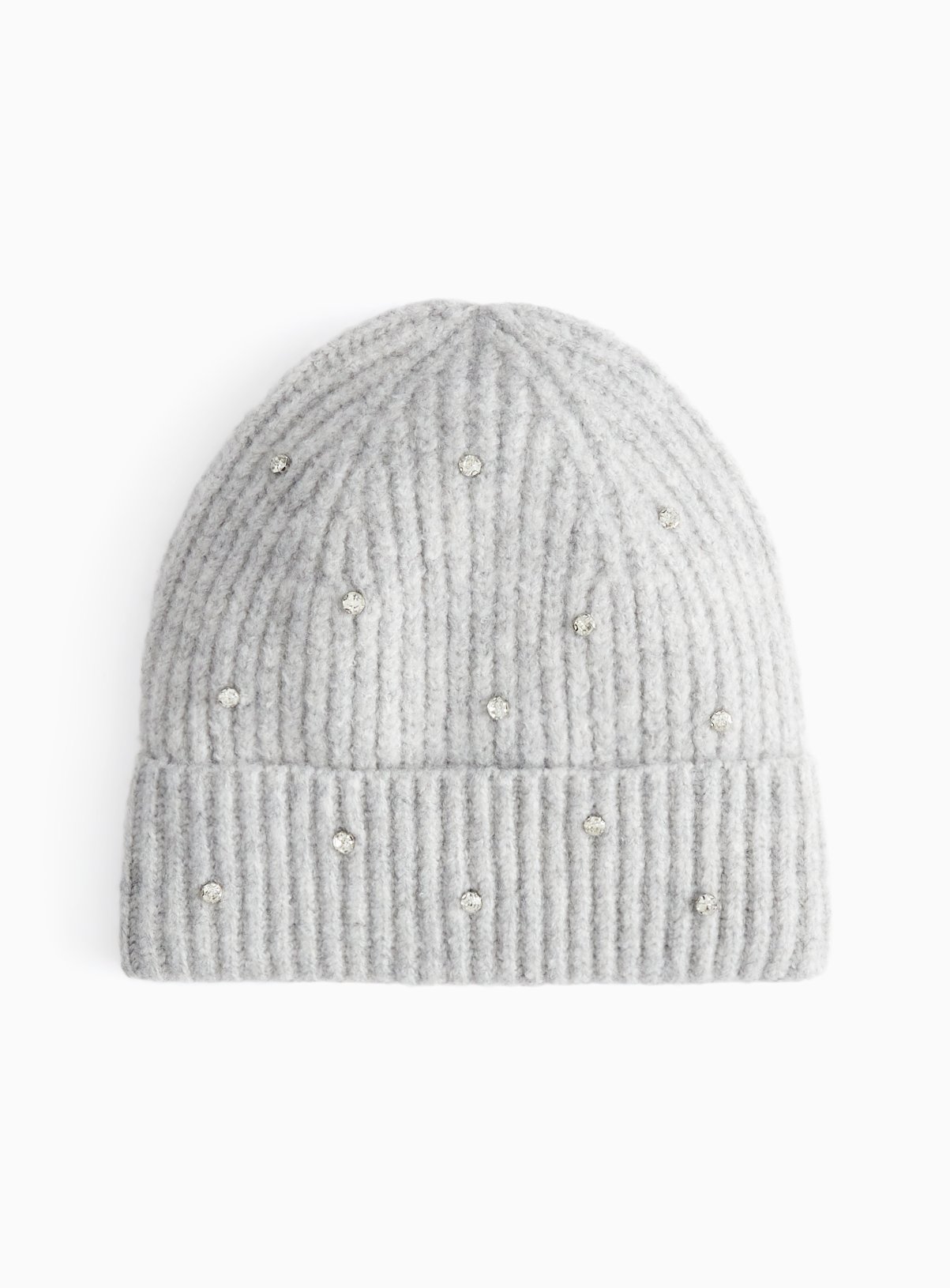 Grey Diamanté Beanie Hat 3-5 years