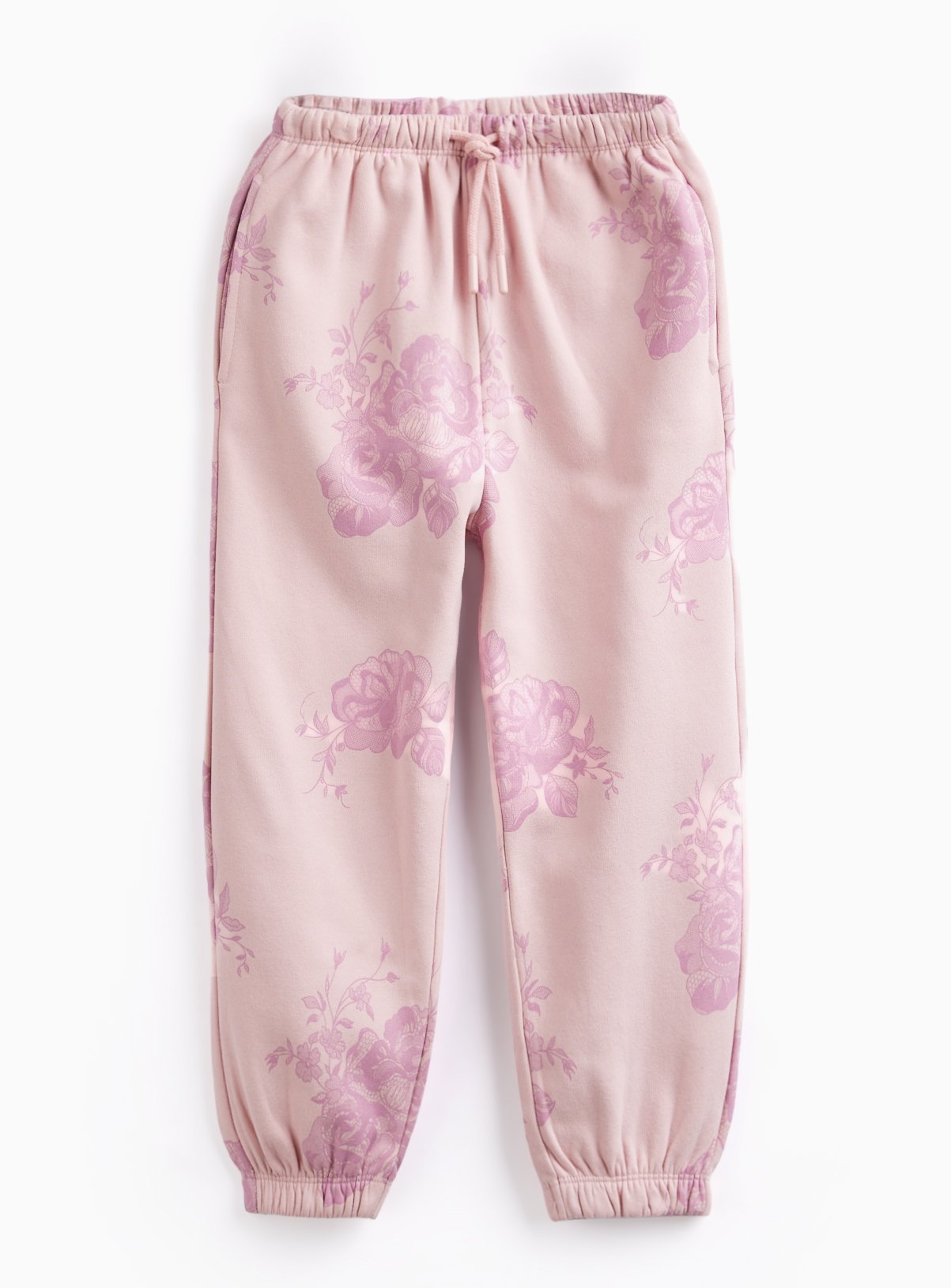Pink Floral Print Joggers 9 years