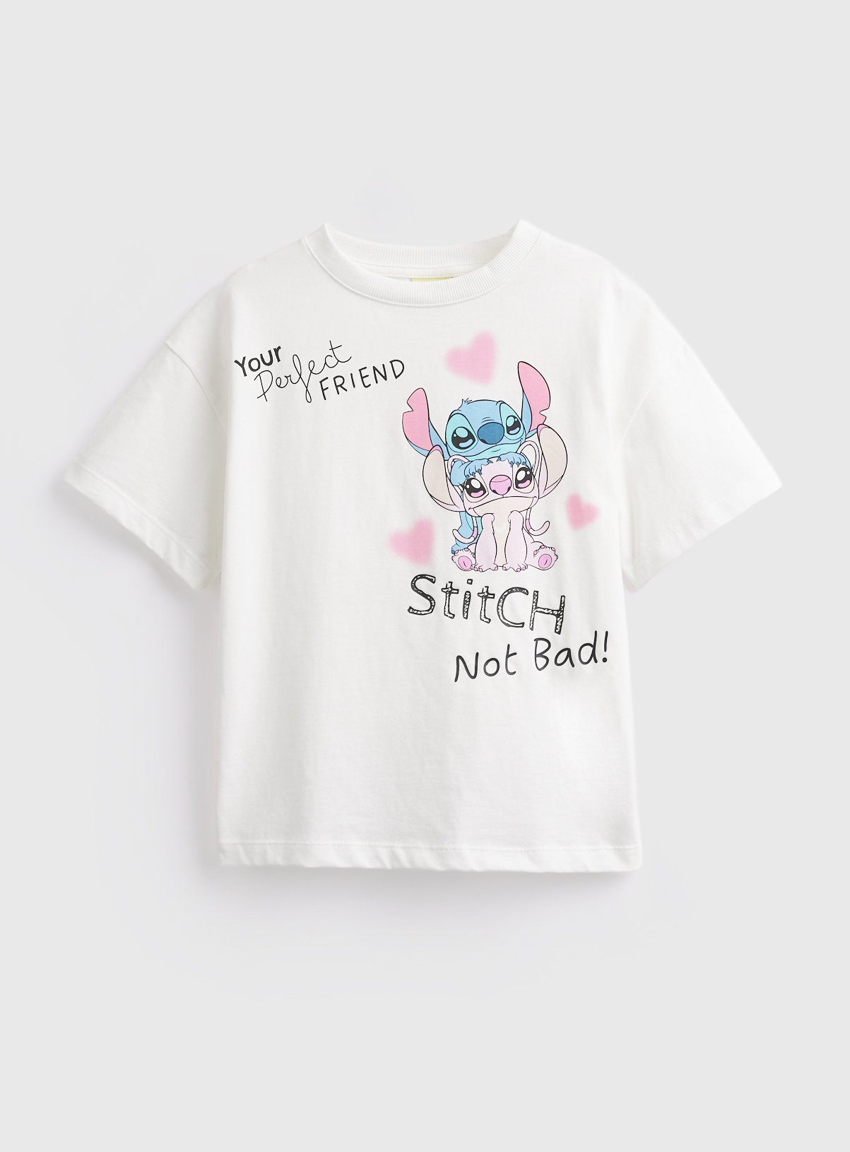 White Disney Lilo & Stitch Graphic T-Shirt 