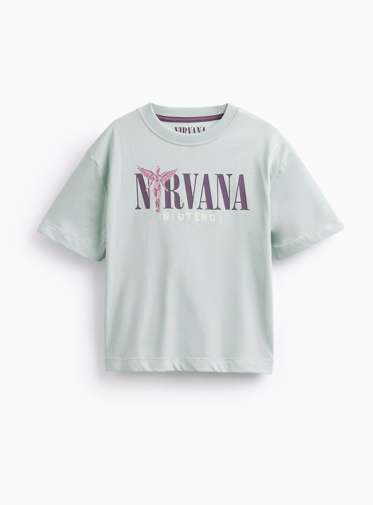 Light Green Nirvana In Utero Graphic T-Shirt 6 years