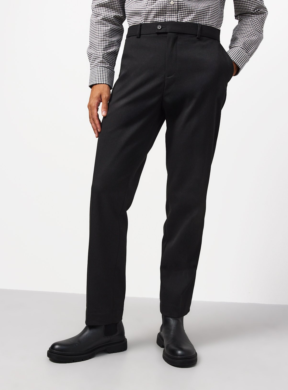2 Pack Grey Slim Fit Twill Trousers 