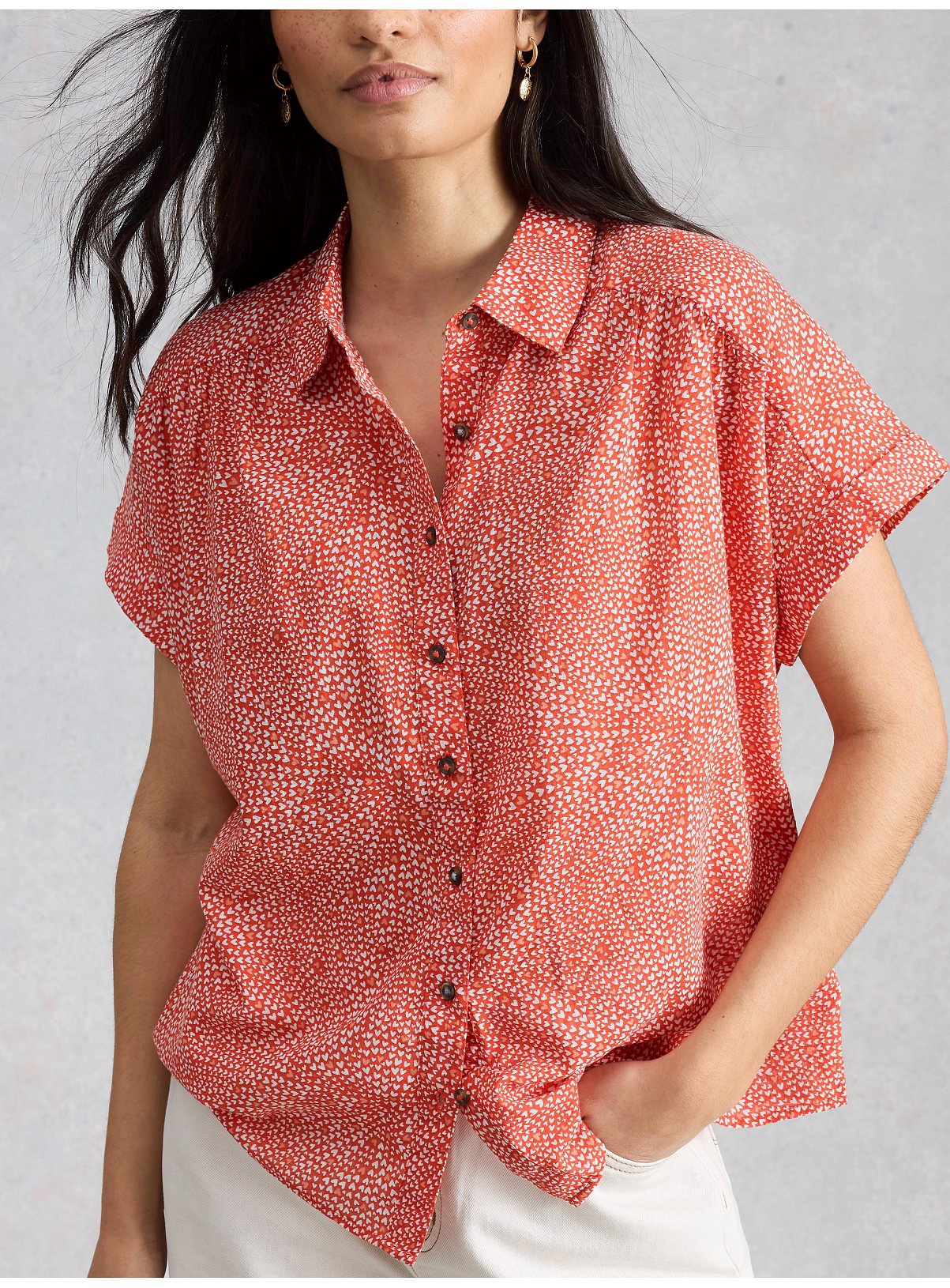 WHITE STUFF Orla Button Through Shirt 